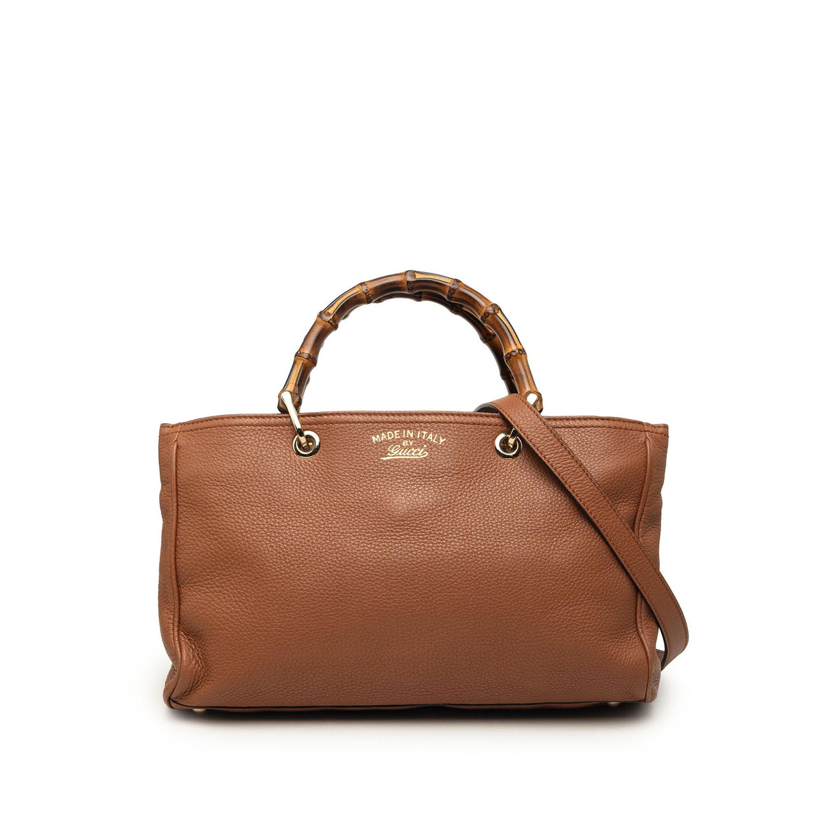 Gucci Medium Calfskin Bamboo Shopper Satchel