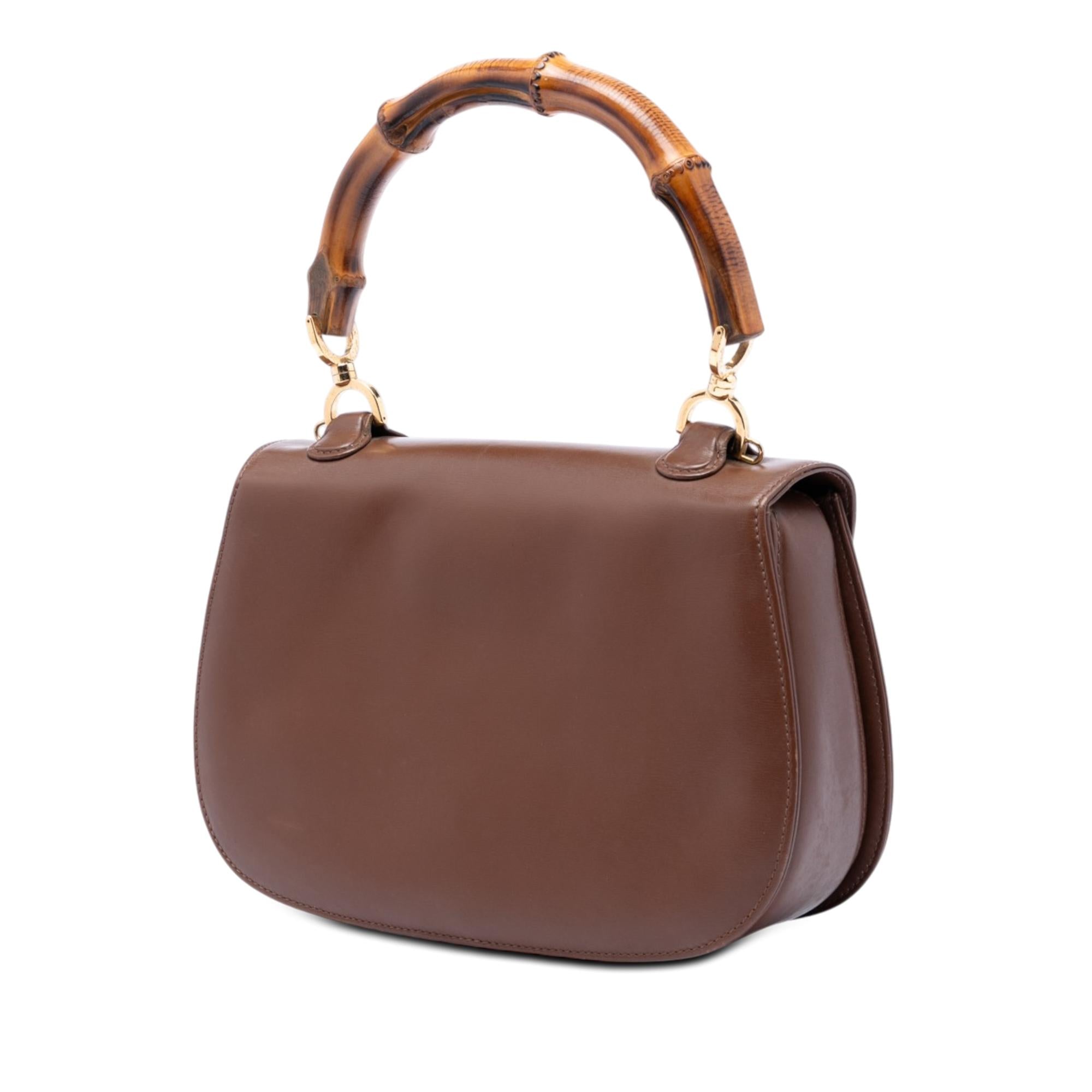 Gucci Medium Calfskin Bamboo Top Handle Bag