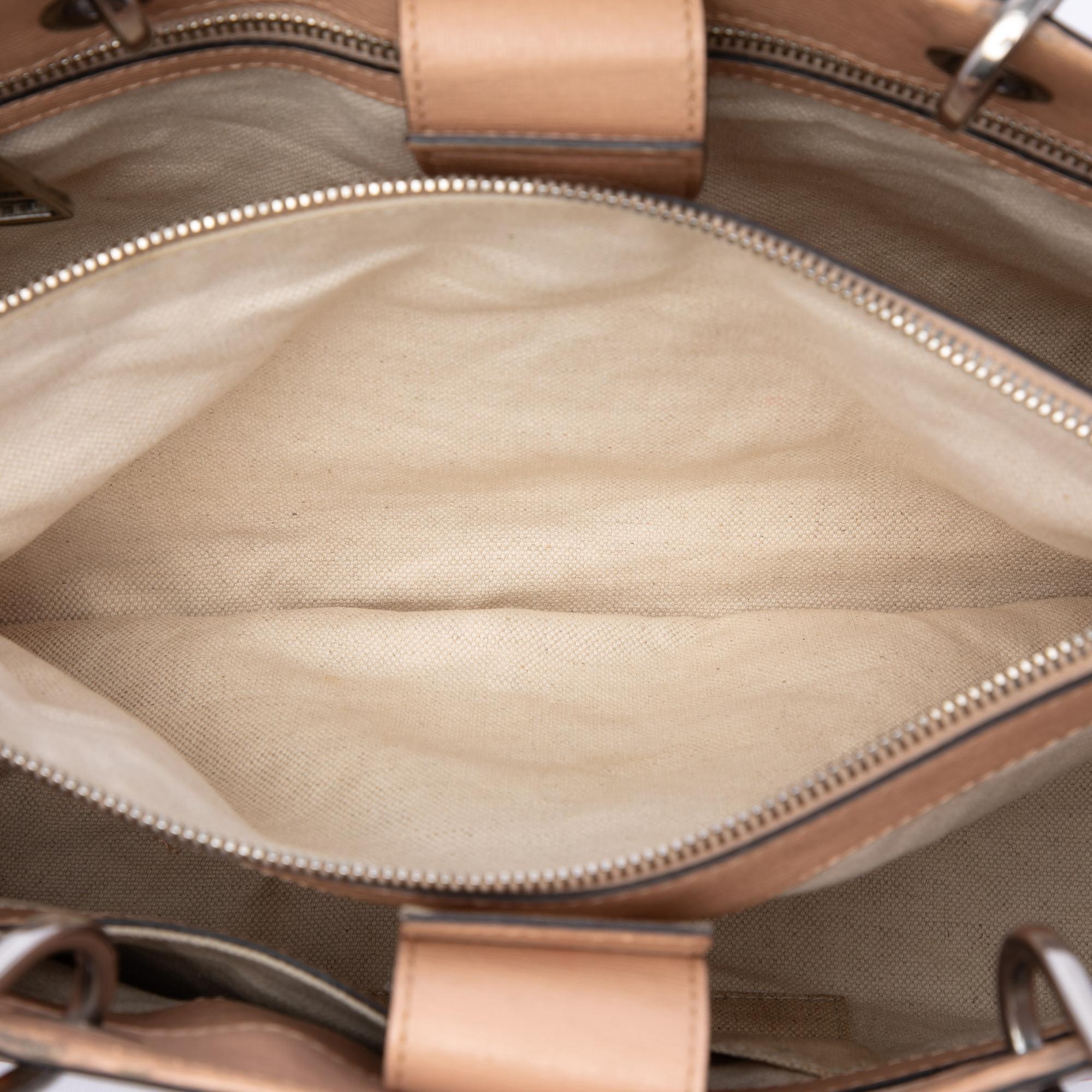 Gucci Medium Calfskin Blooms Bamboo Shopper Satchel