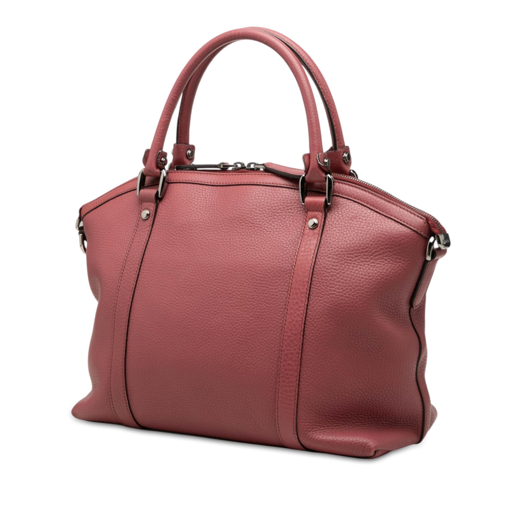 Gucci Medium Calfskin GG Charm Dome Satchel
