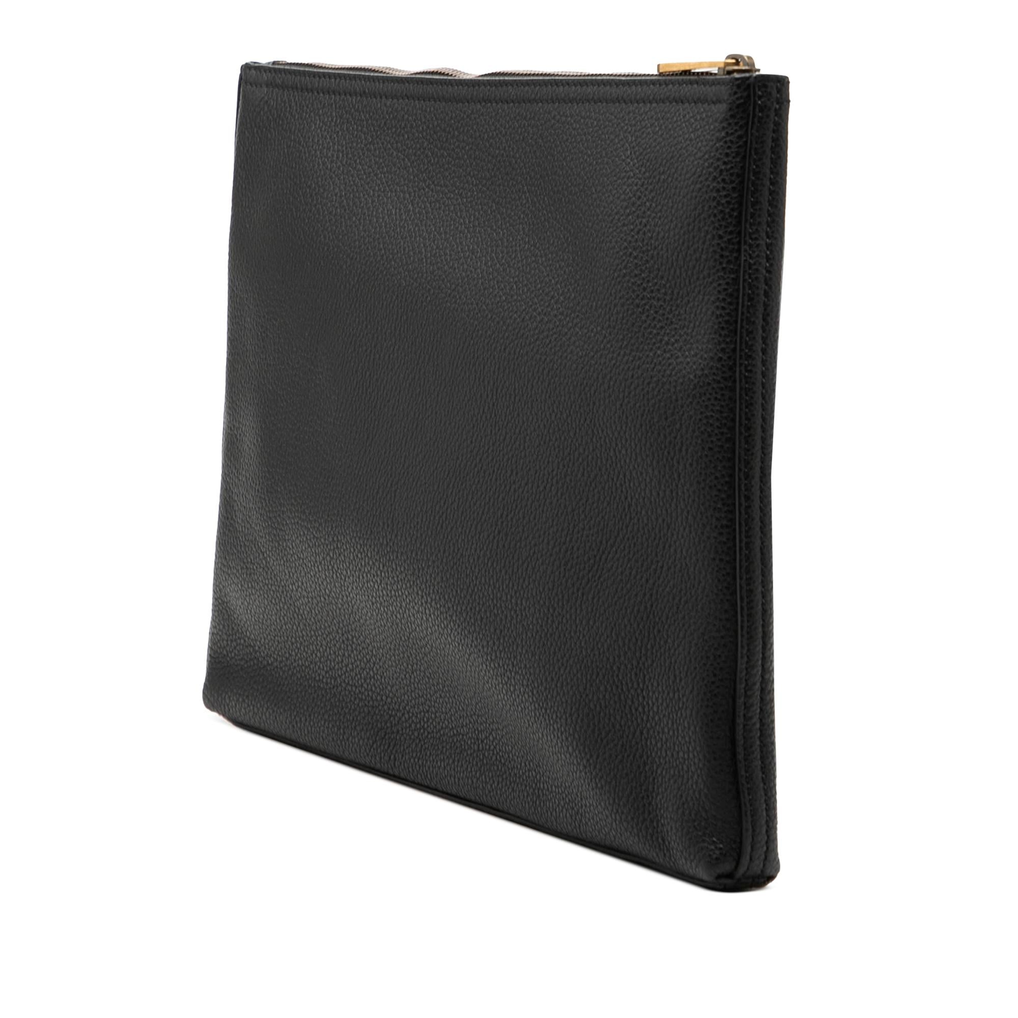 Gucci Medium Calfskin Logo Portfolio Clutch