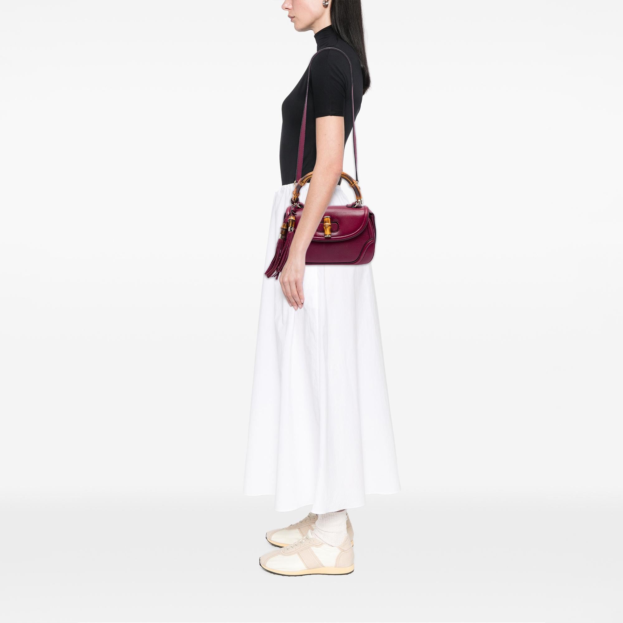 Gucci Medium Calfskin New Bamboo Satchel