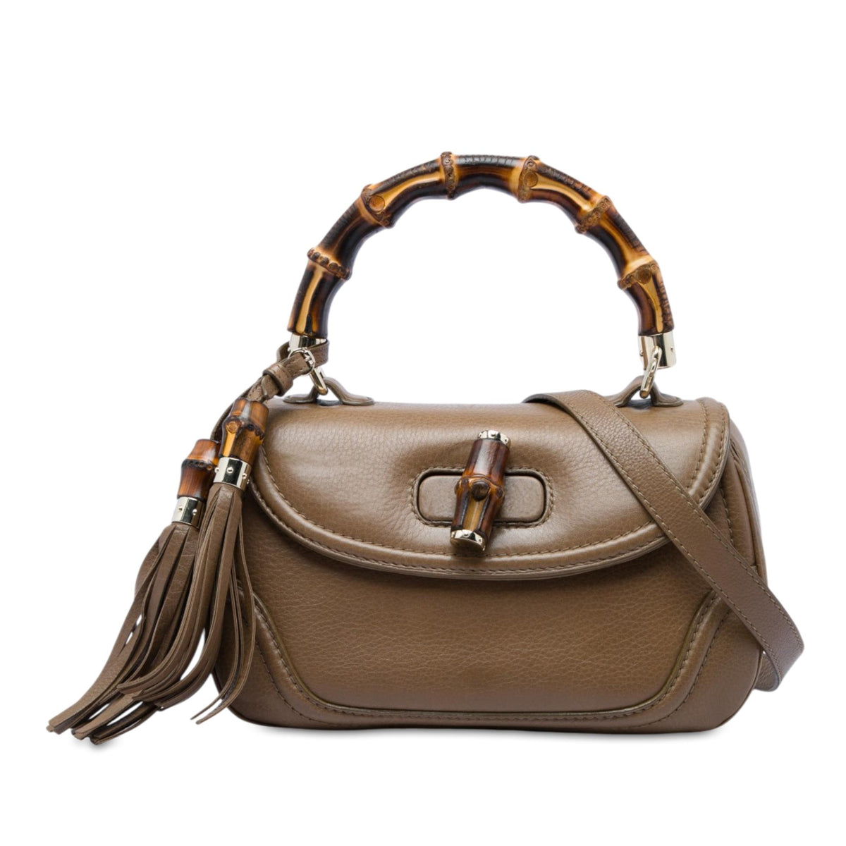 Gucci Medium Calfskin New Bamboo Satchel