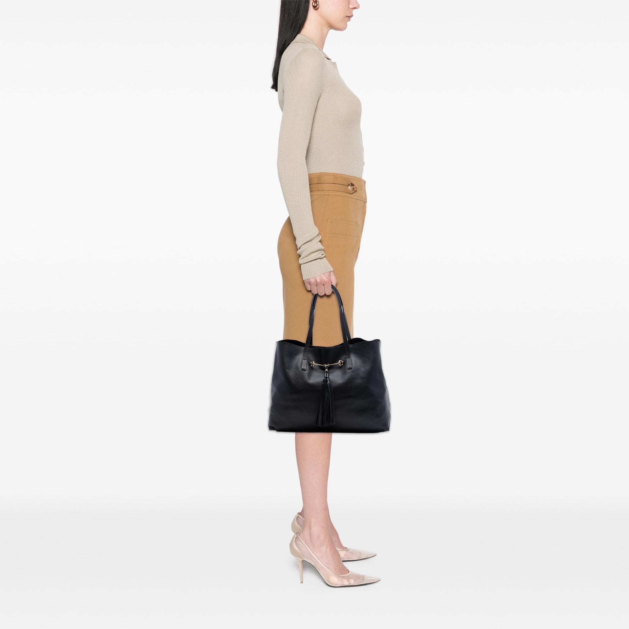 Gucci Medium Calfskin Park Avenue Horsebit Tote