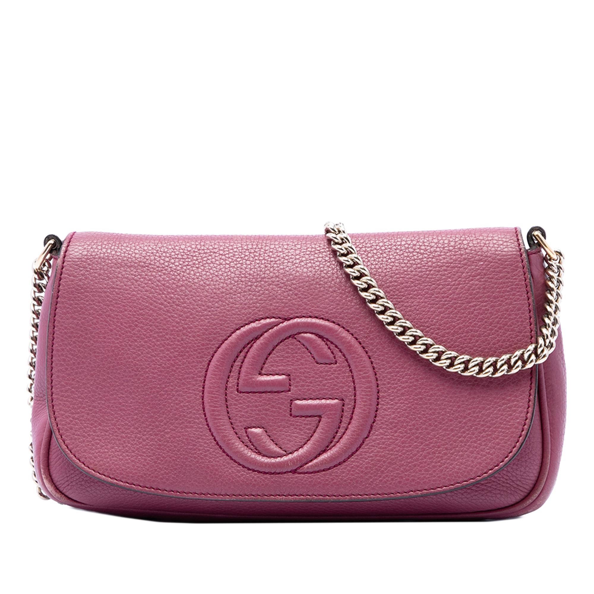 Gucci Medium Calfskin Soho Chain Flap Crossbody