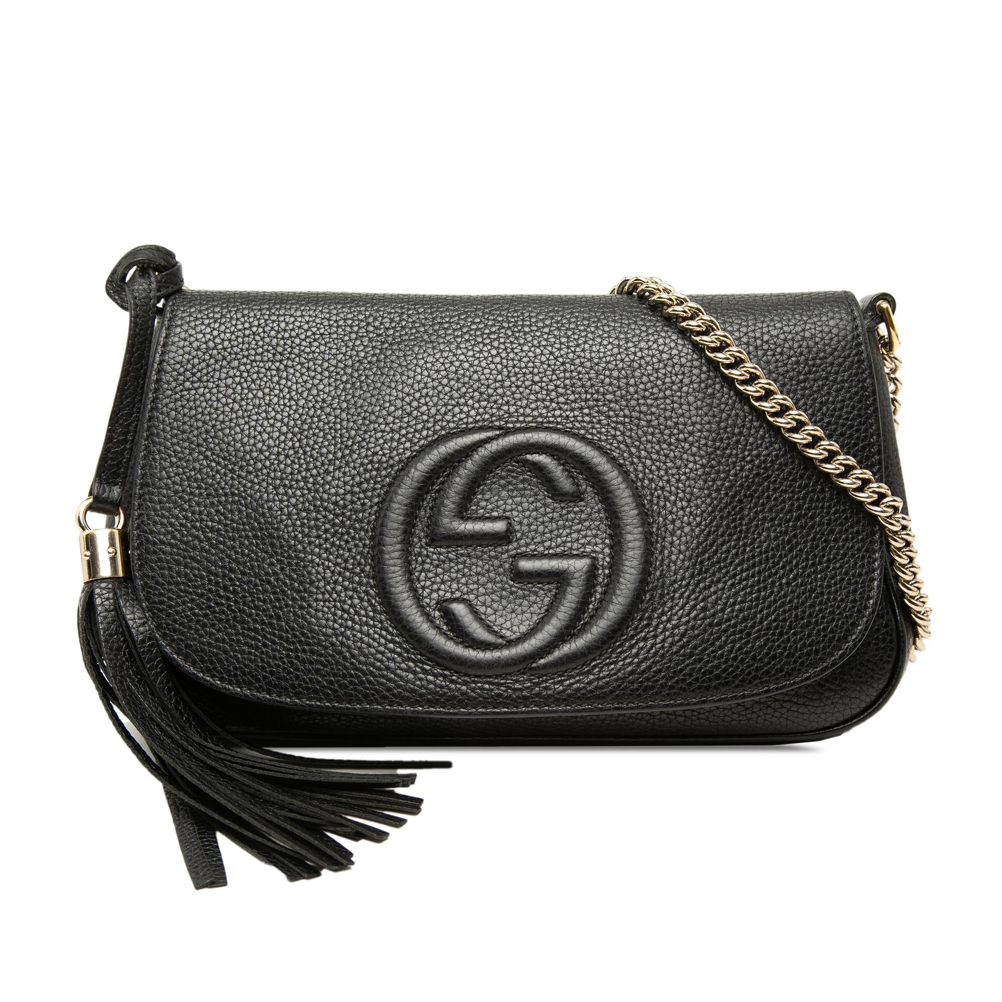 Gucci Medium Calfskin Soho Chain Flap Crossbody