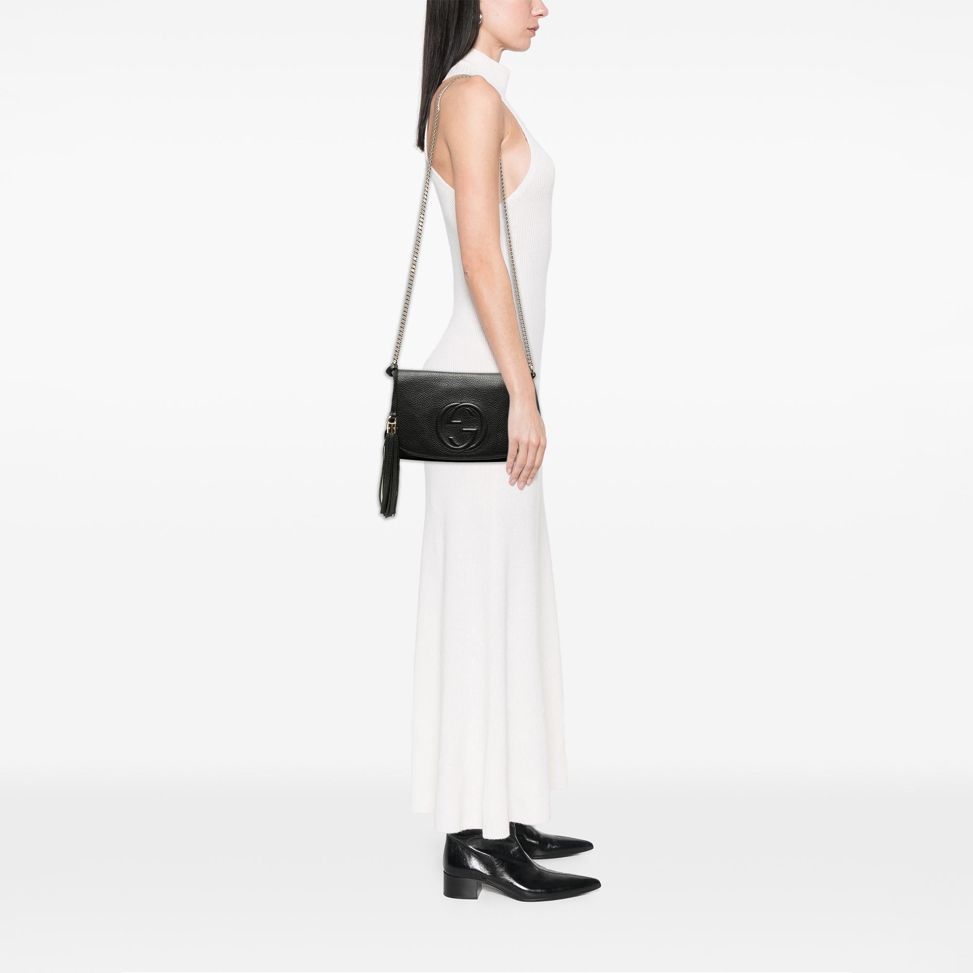 Gucci Medium Calfskin Soho Chain Flap Crossbody