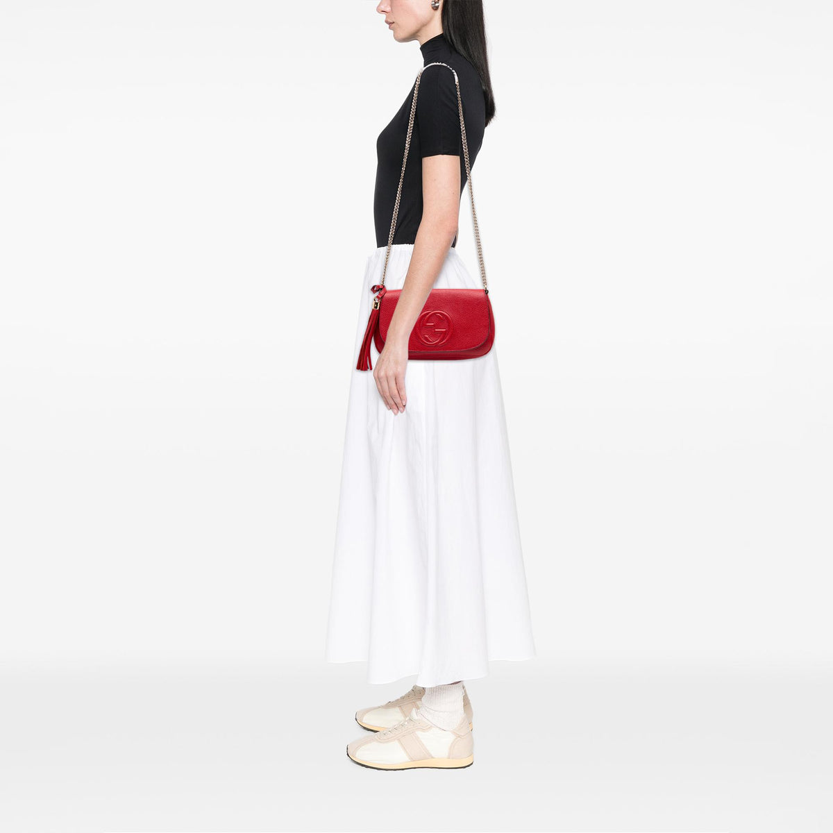 Gucci Medium Calfskin Soho Chain Flap Crossbody