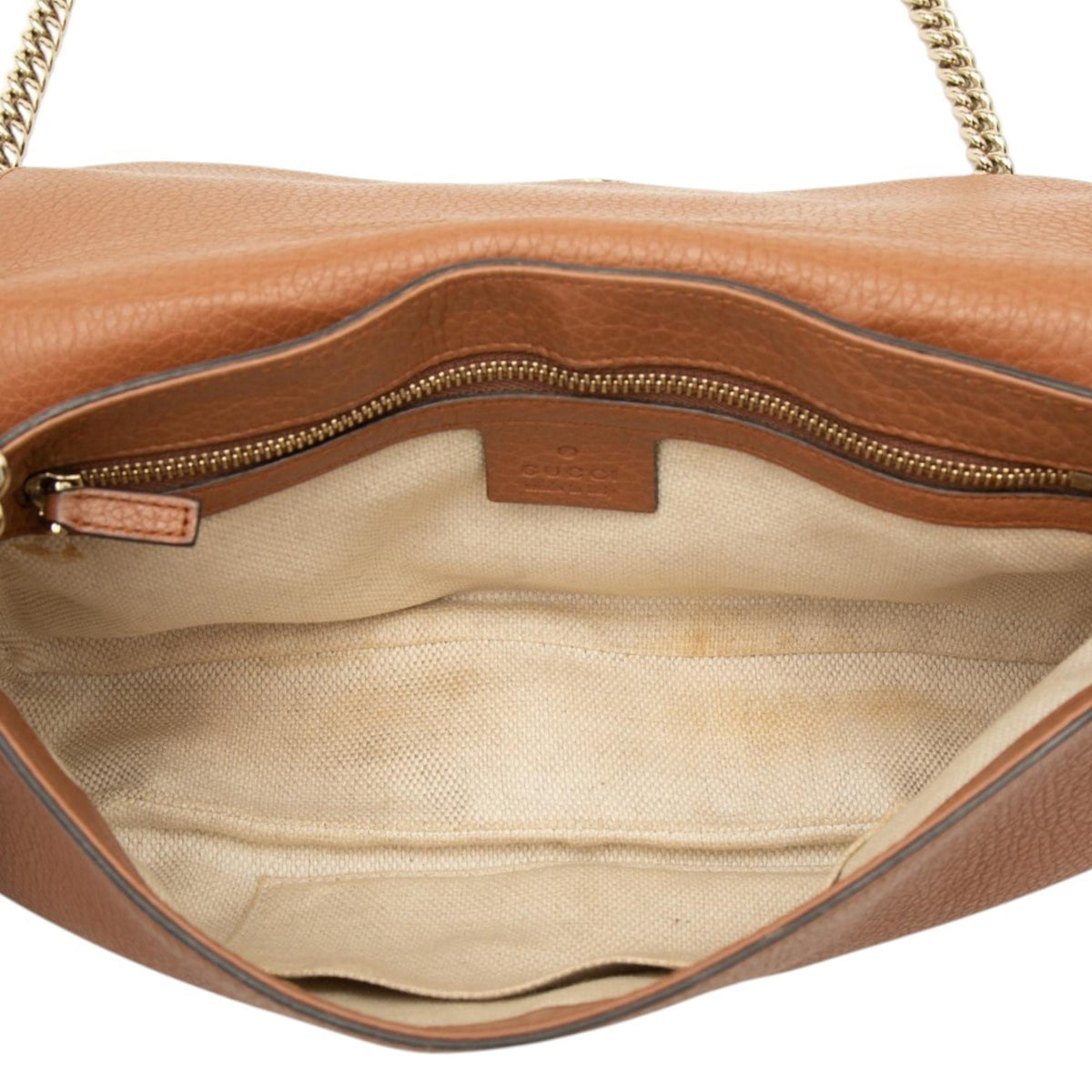 Gucci Medium Calfskin Soho Chain Flap Crossbody