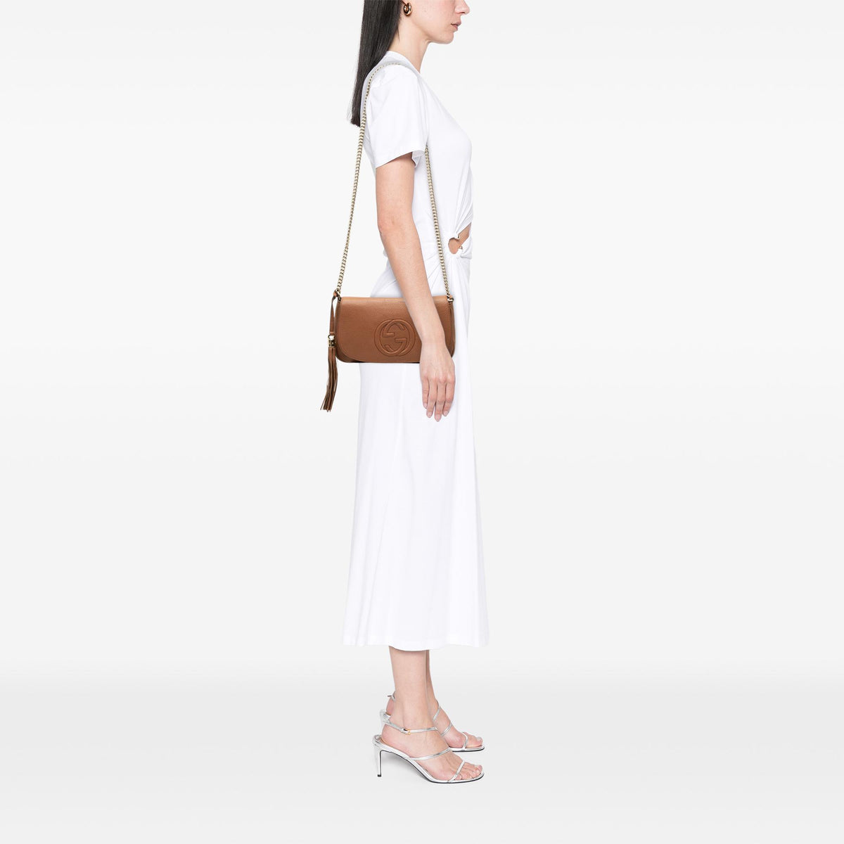 Gucci Medium Calfskin Soho Chain Flap Crossbody