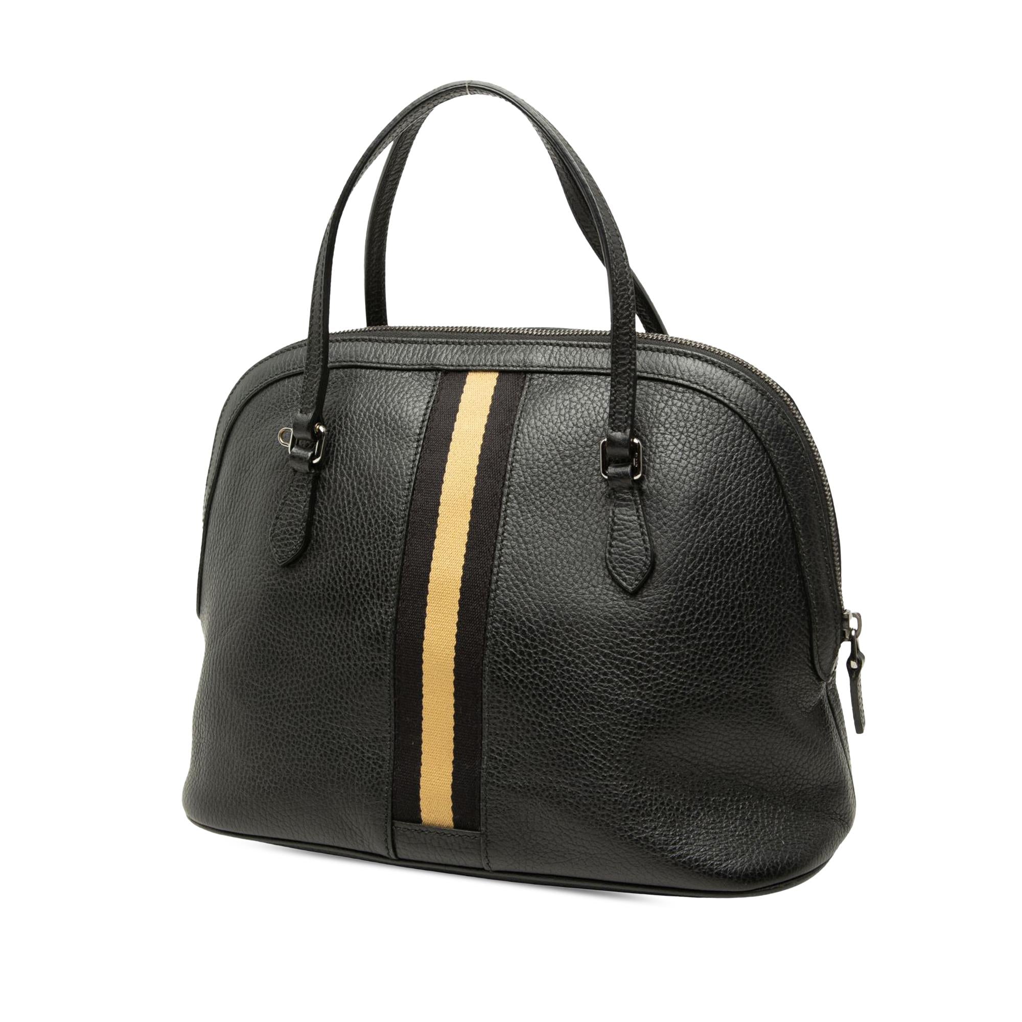 Gucci Medium Calfskin Web Dome Satchel