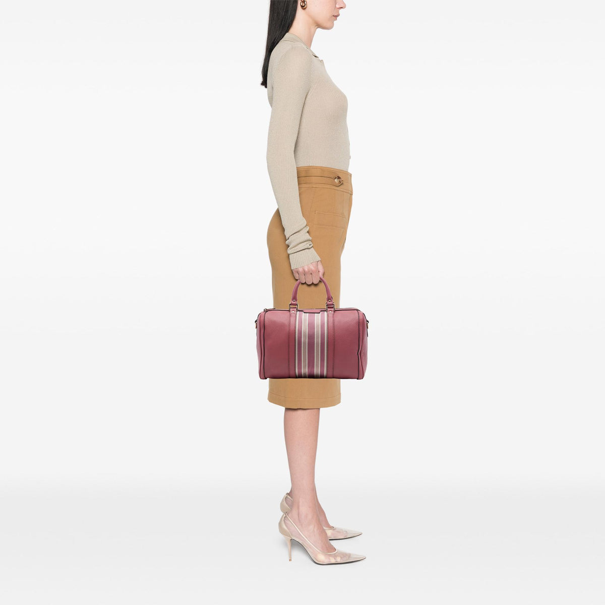 Gucci Medium Calfskin Web Joy Boston Bag