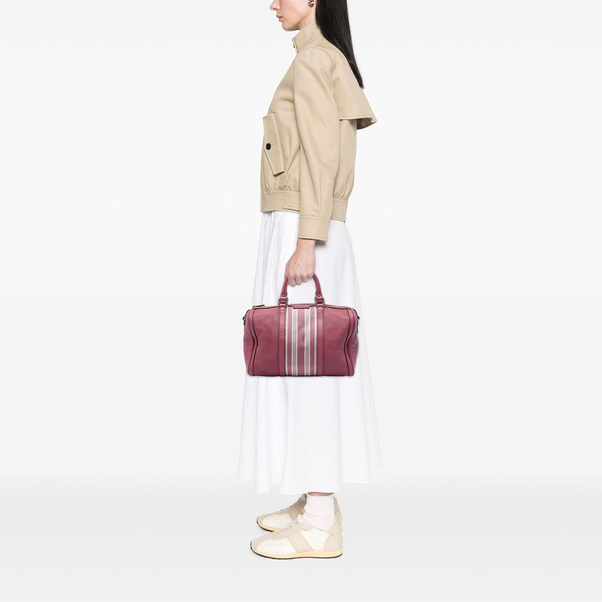 Gucci Medium Calfskin Web Joy Boston Bag