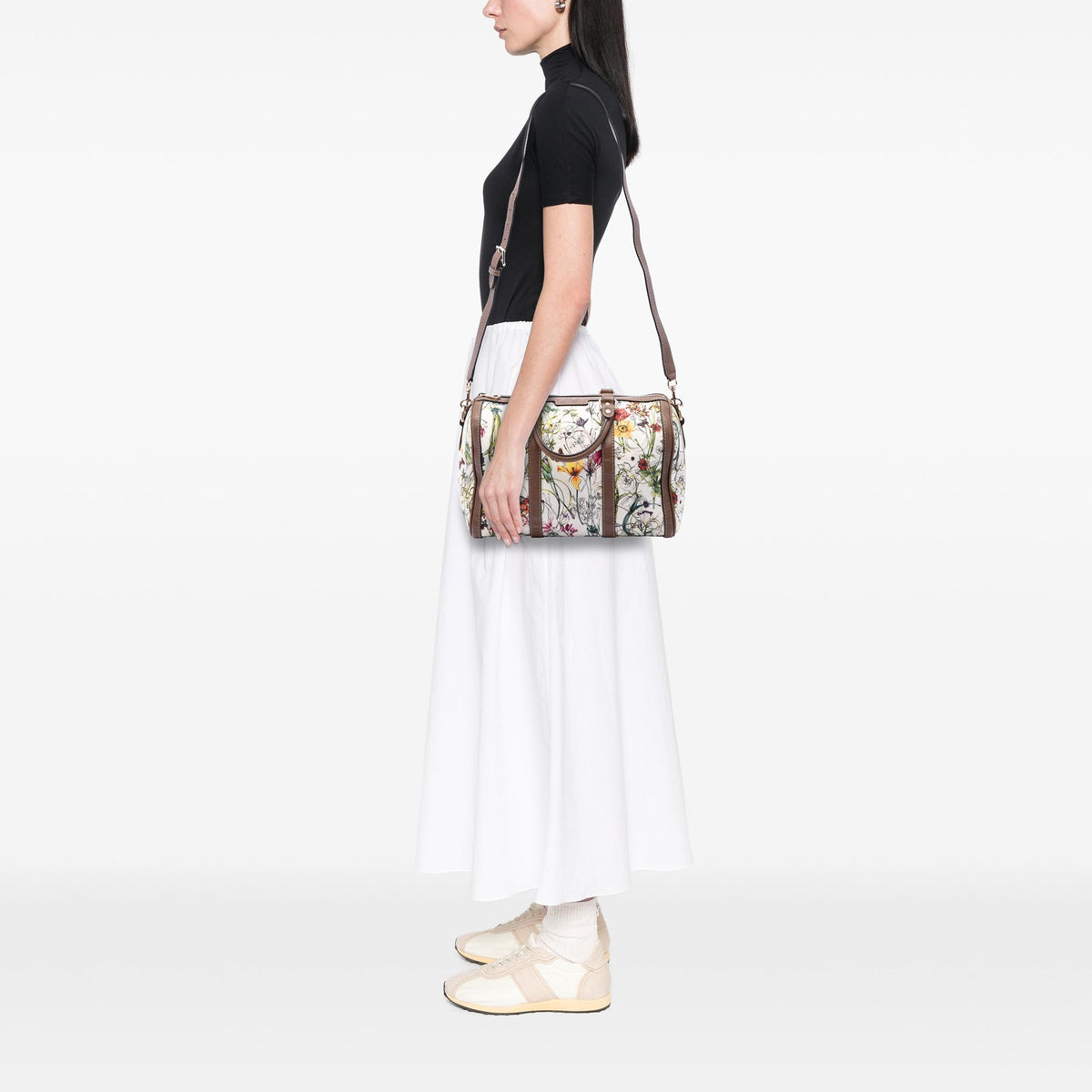 Gucci Medium Canvas Flora Joy Boston Bag