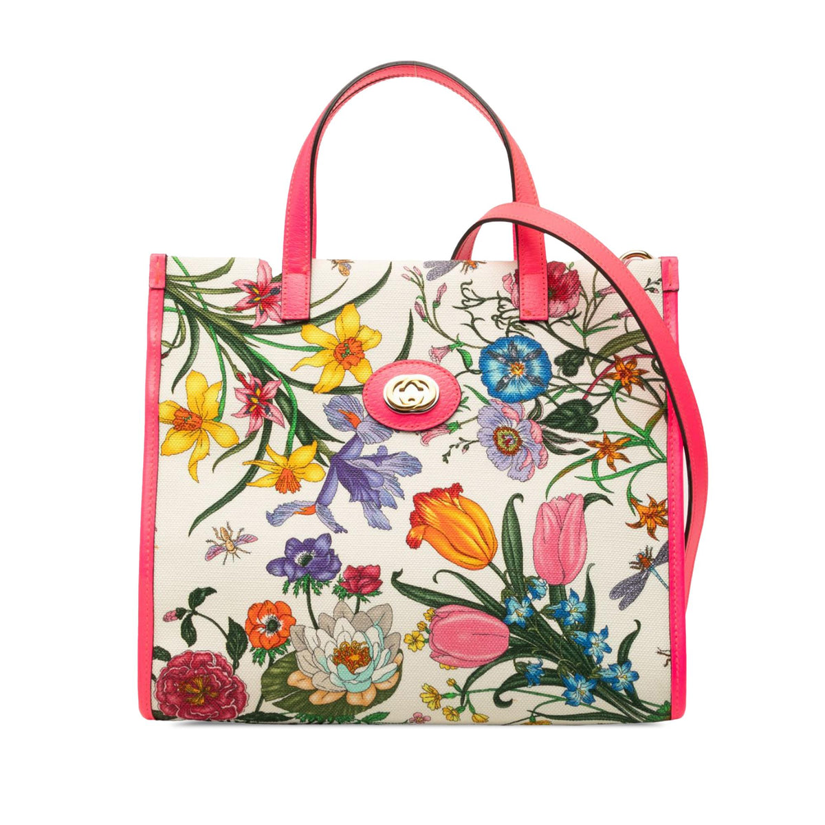 Gucci Medium Canvas Flora Satchel