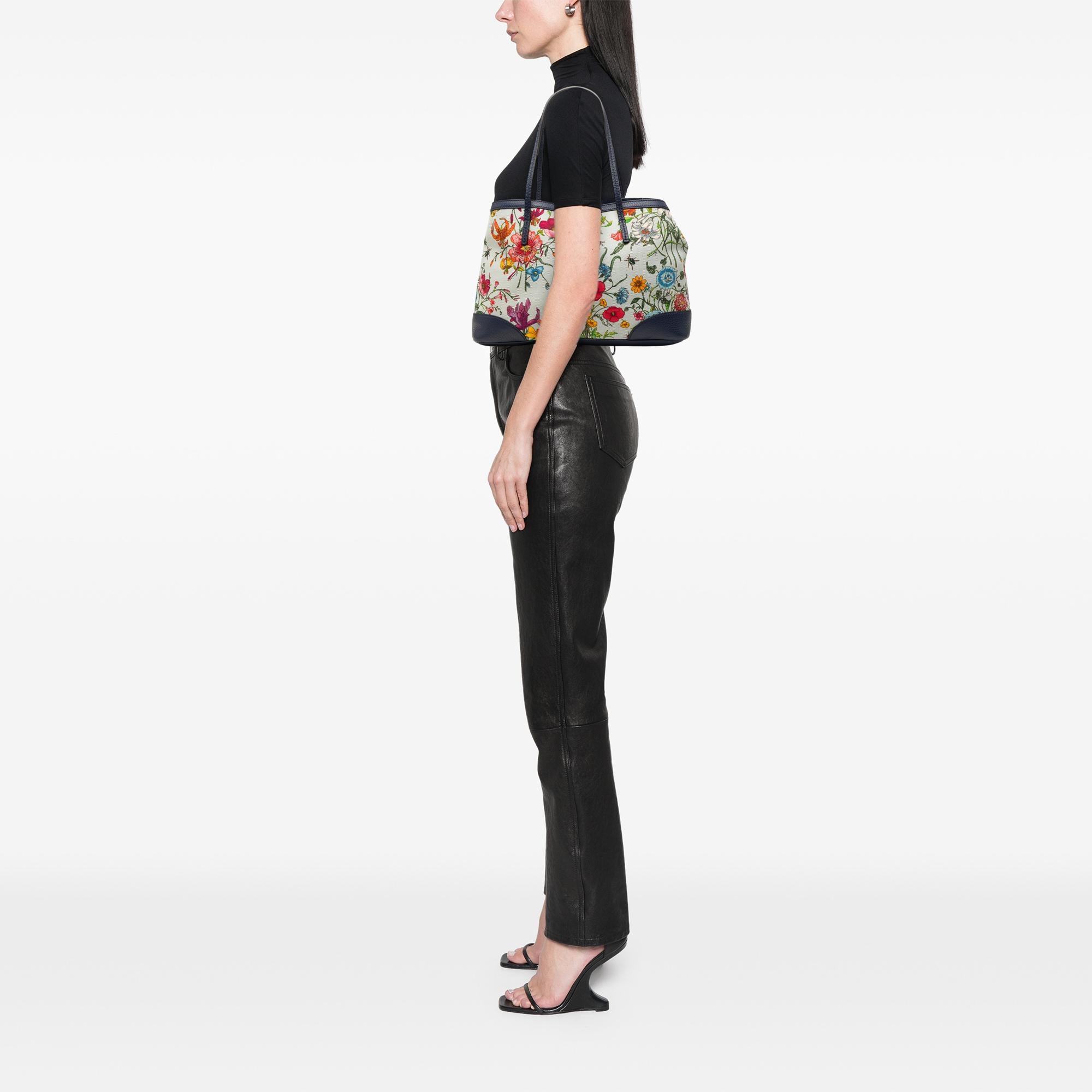 Gucci Medium Canvas Flora Tote