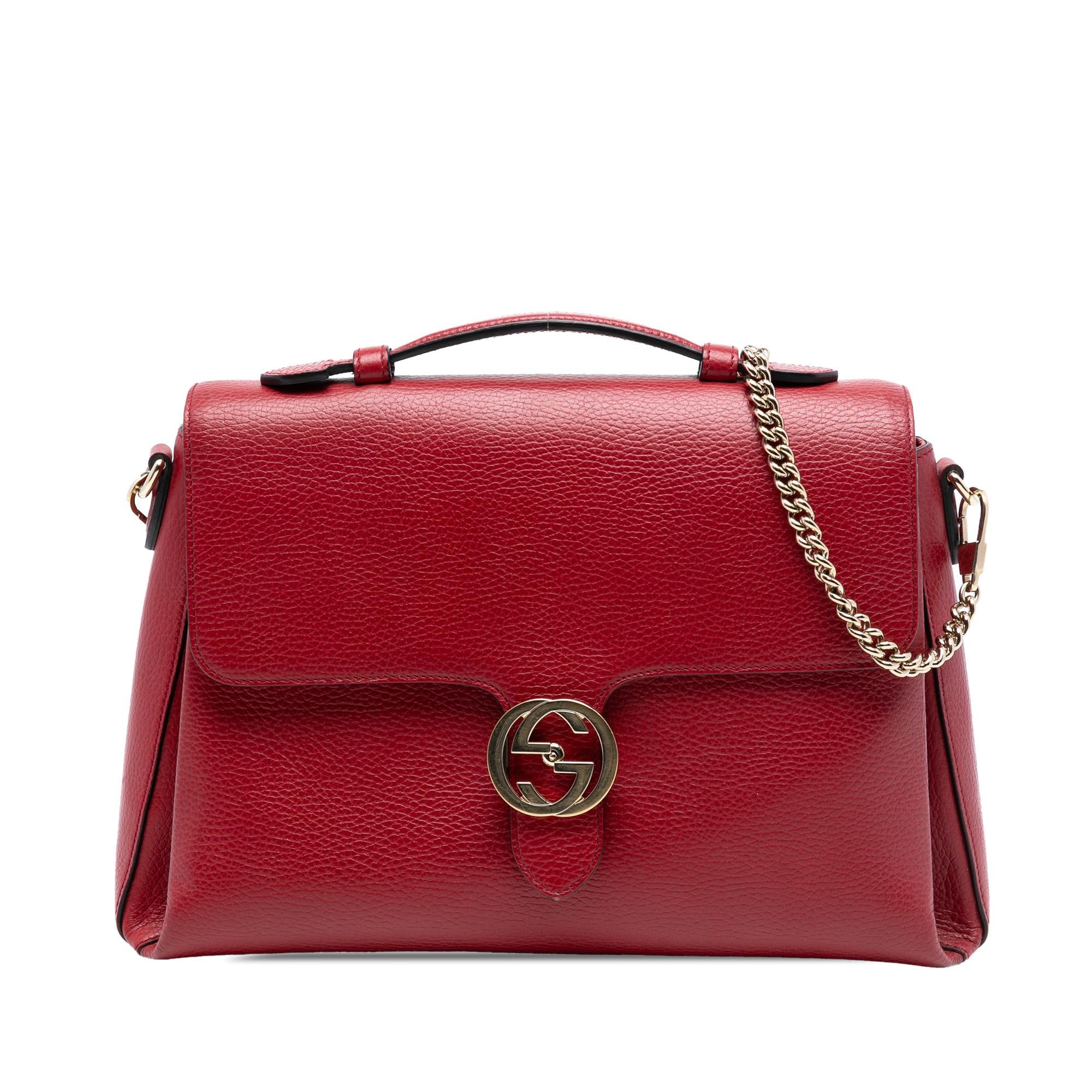 Gucci Medium Dollar Calf Interlocking G Satchel