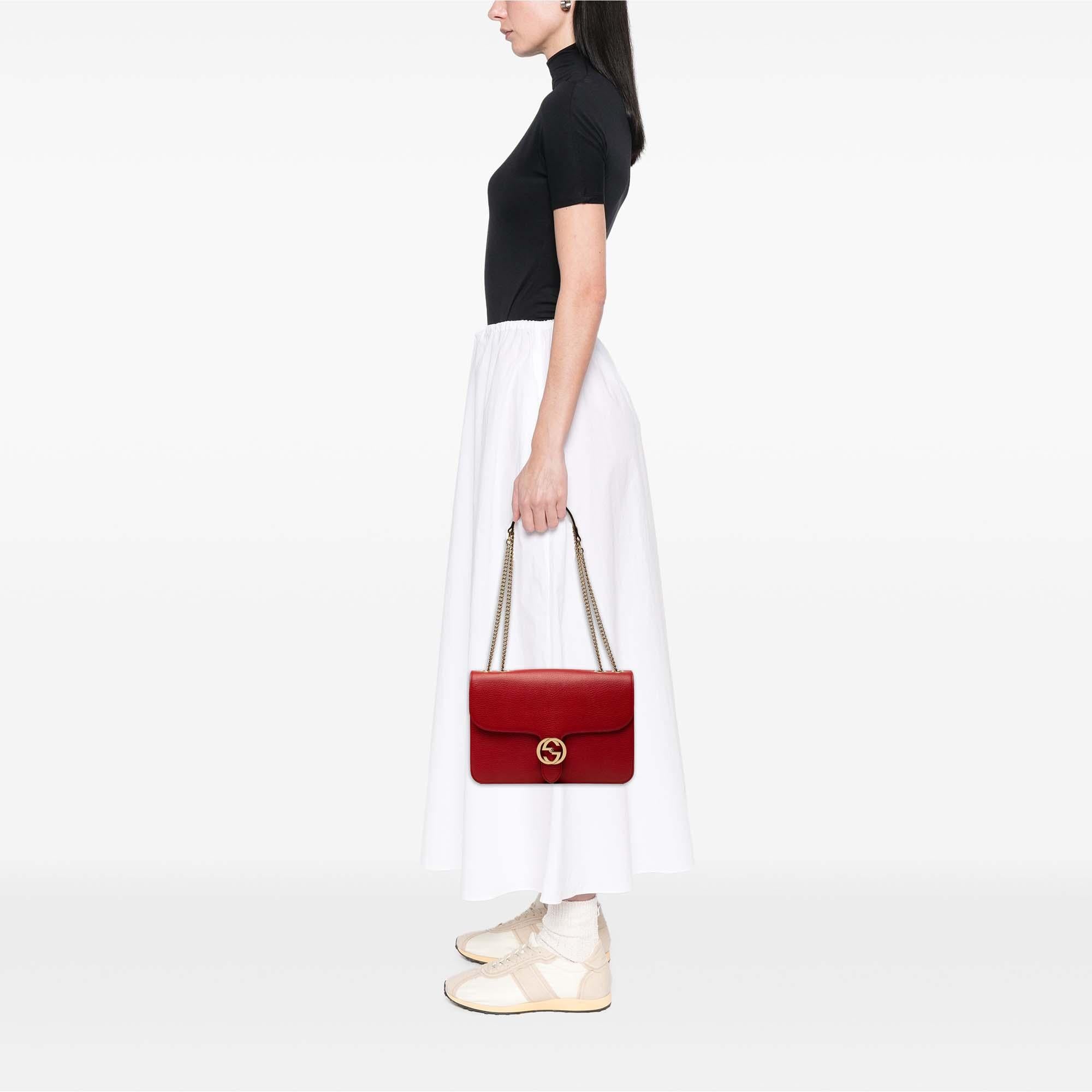Gucci Medium Dollar Calfskin Interlocking G Crossbody