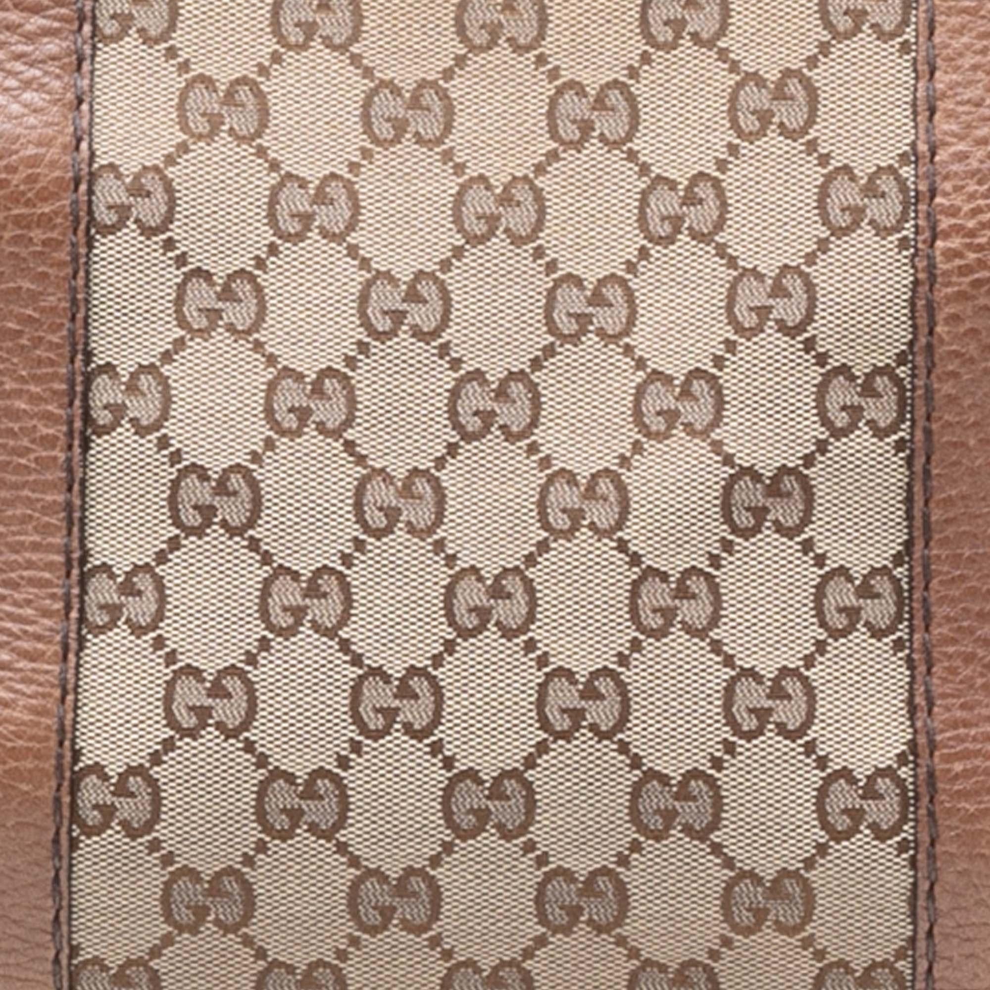 Gucci Medium GG Canvas Bamboo Libeccio Tote