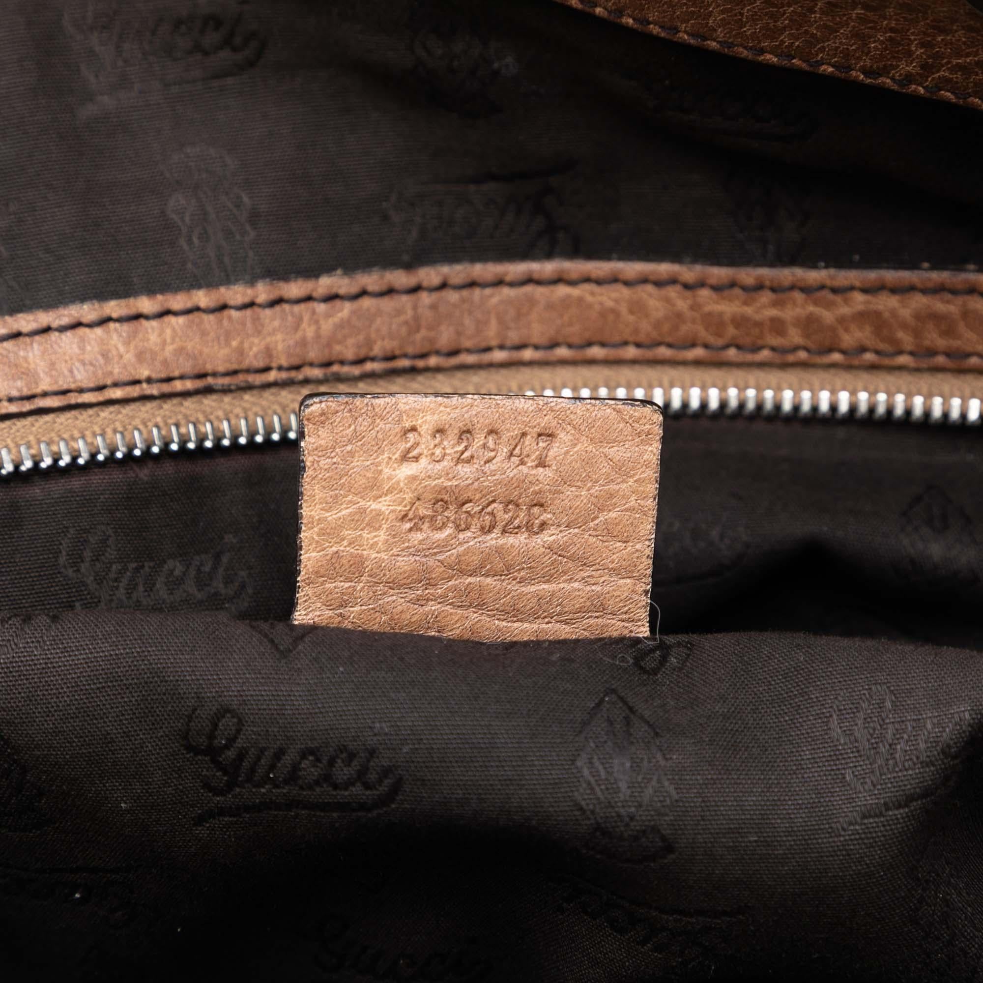 Gucci Medium GG Canvas Bamboo Libeccio Tote