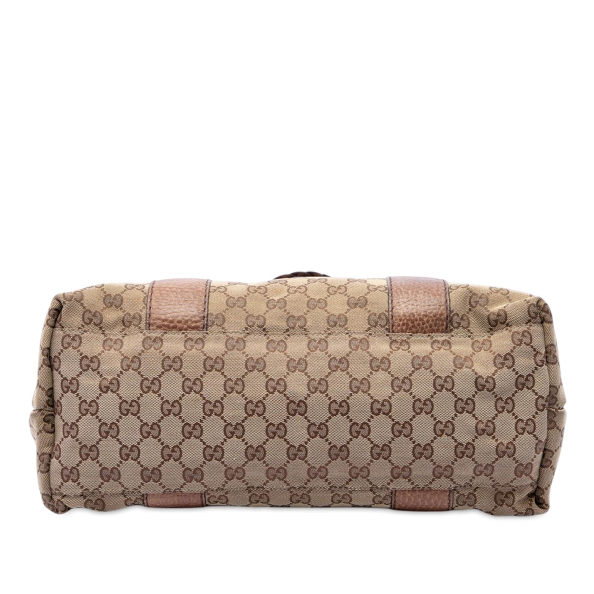 Gucci Medium GG Canvas Bamboo Libeccio Tote