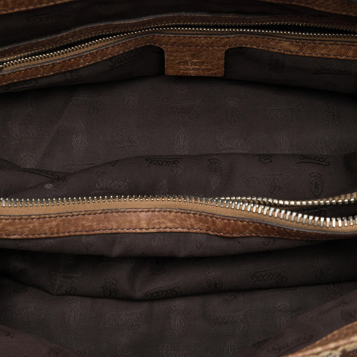 Gucci Medium GG Canvas Bamboo Libeccio Tote