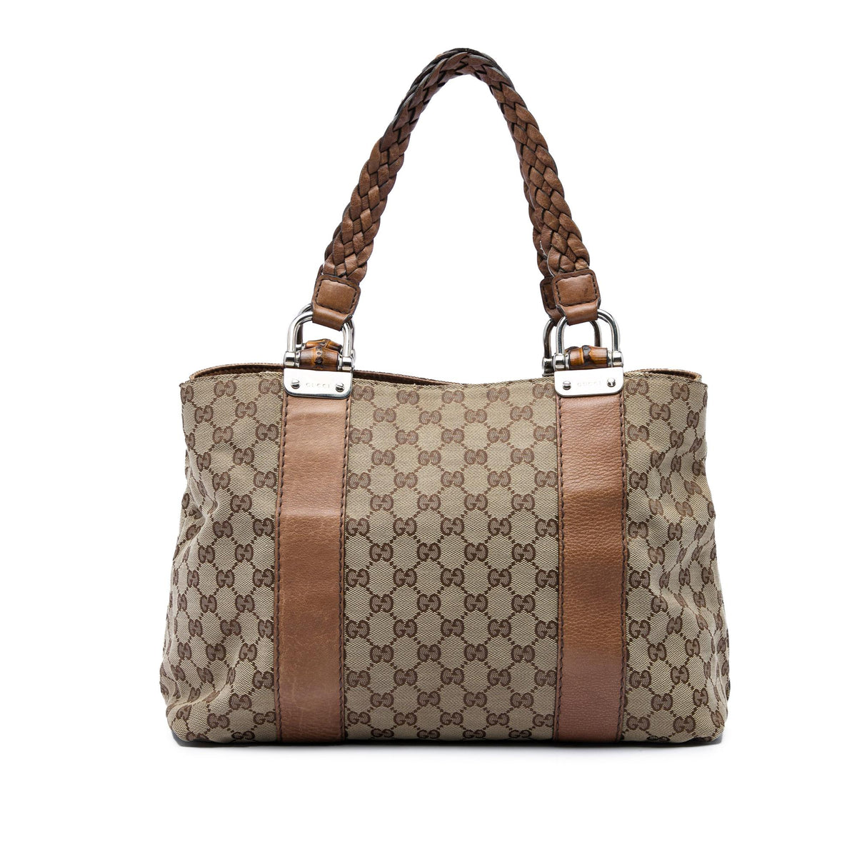 Gucci Medium GG Canvas Bamboo Libeccio Tote