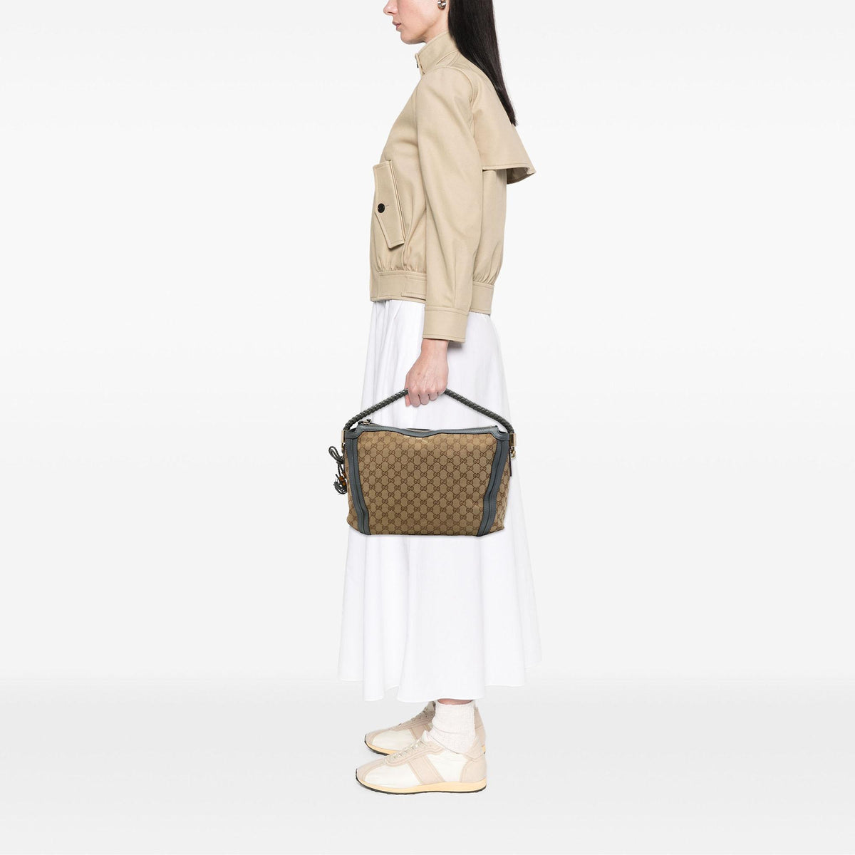 Gucci Medium GG Canvas Bella Shoulder Bag