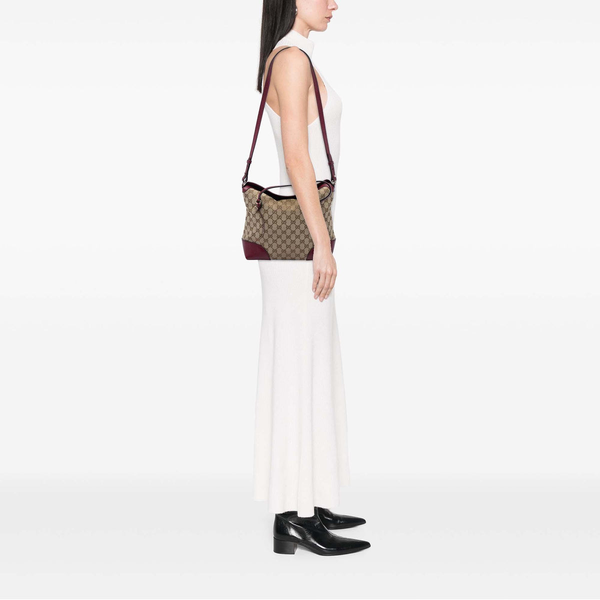 Gucci Medium GG Canvas Bree Fold Over Tote
