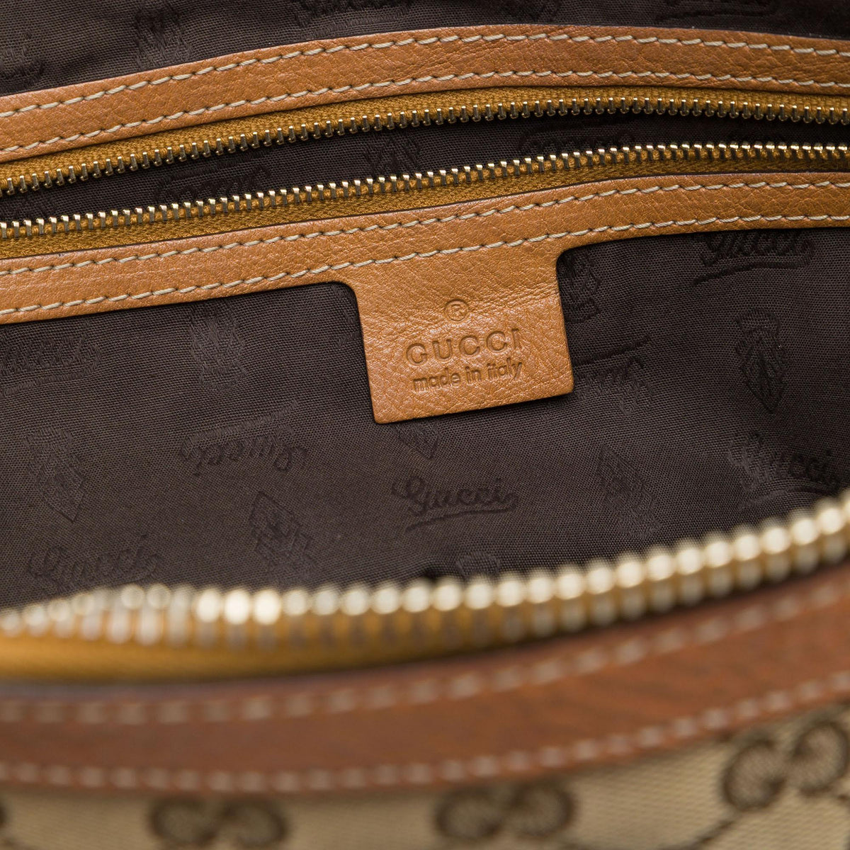 Gucci Medium GG Canvas Charm Satchel