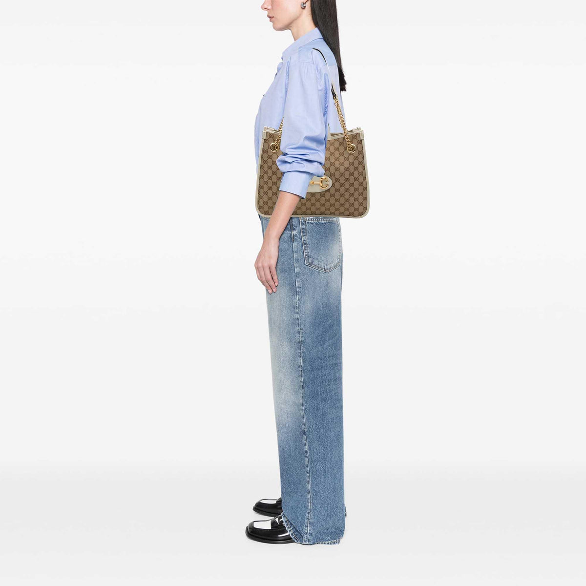 Gucci Medium GG Canvas Horsebit 1955 Chain Tote
