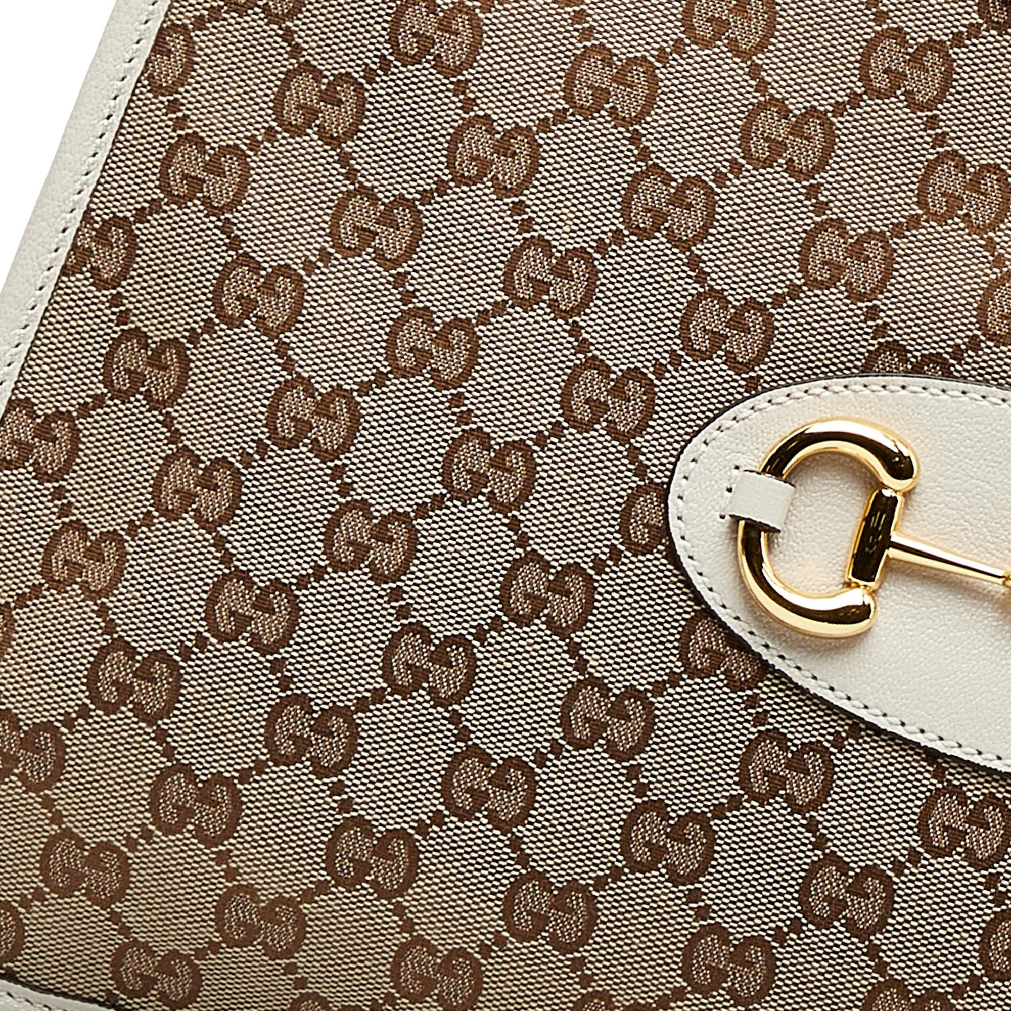 Gucci Medium GG Canvas Horsebit 1955 Tote (SHG-vcUCLM)