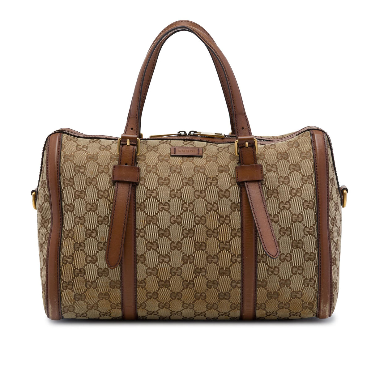 Gucci Medium GG Canvas Lady Web Boston Bag