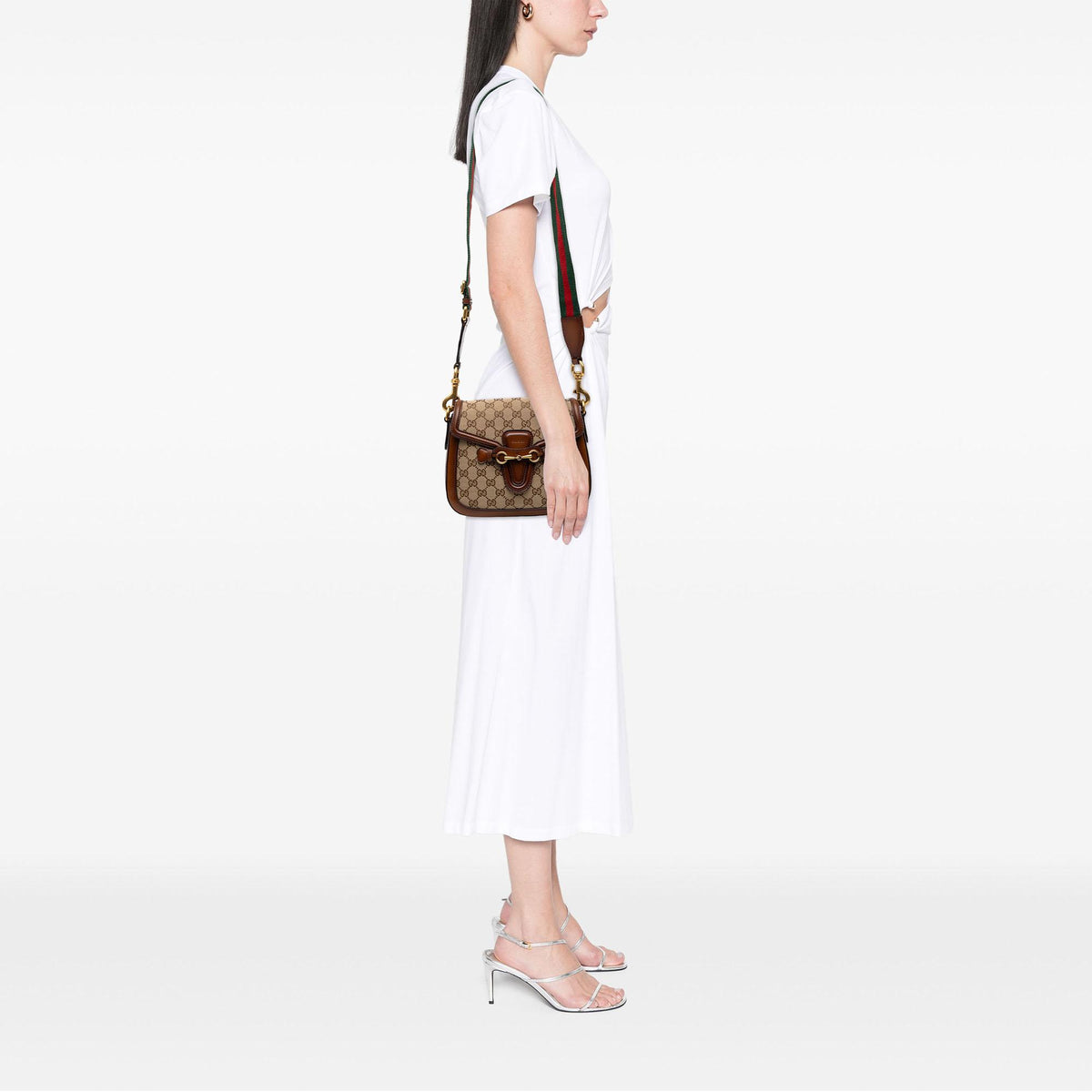 Gucci Medium GG Canvas Lady Web Crossbody