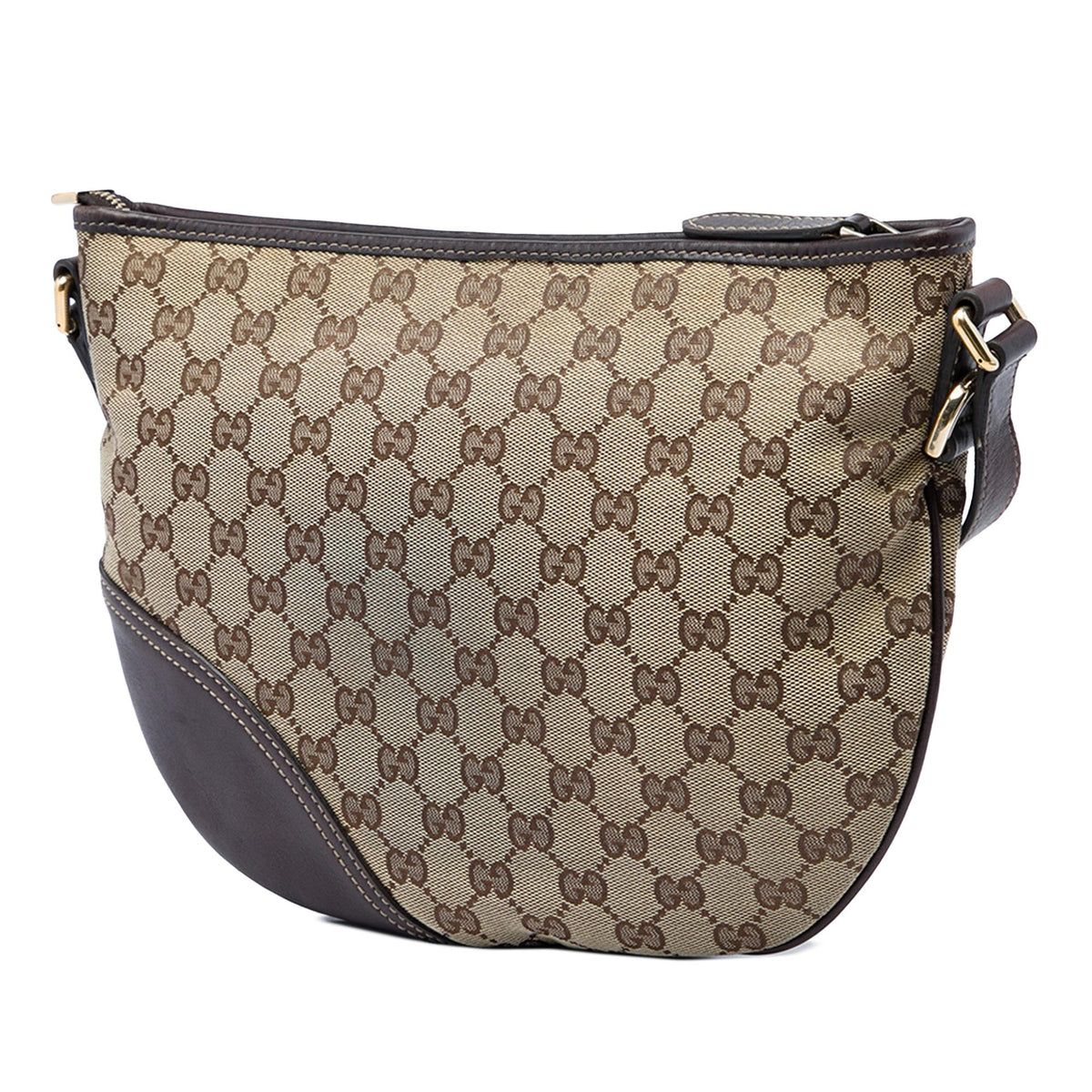 Gucci Medium GG Canvas New Britt Half Moon Crossbody