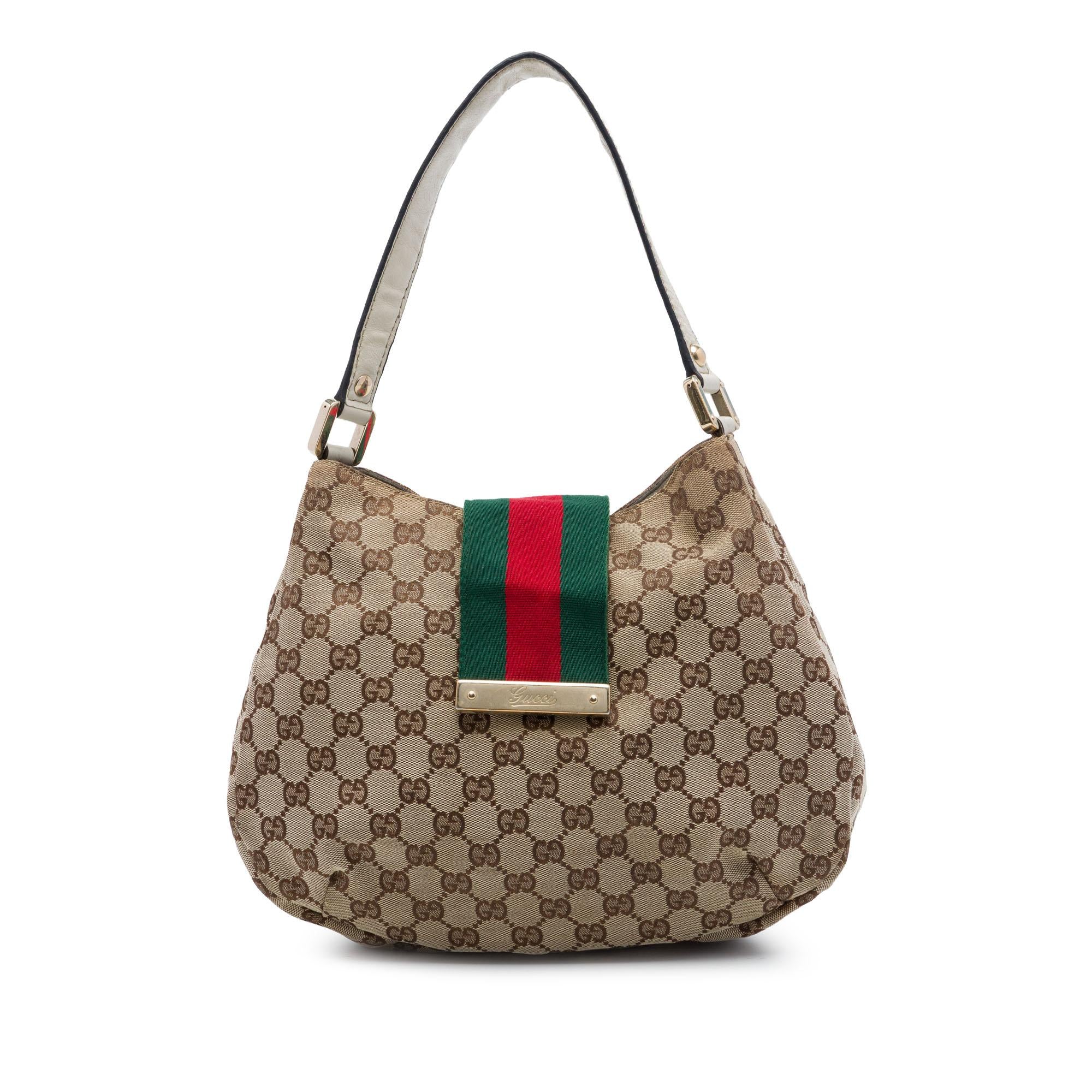 Gucci Medium GG Canvas New Ladies Web Hobo