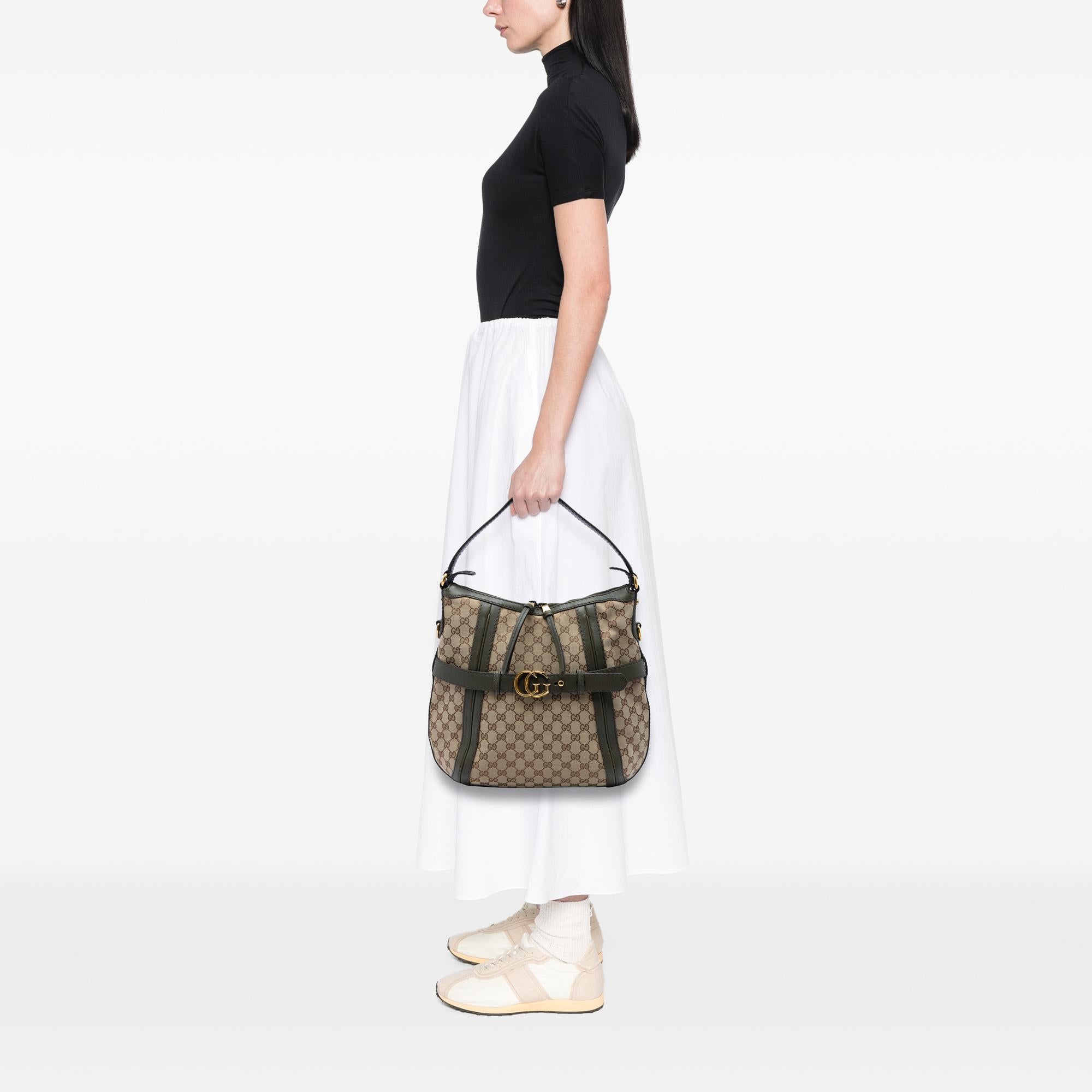 Gucci Medium GG Canvas Running Satchel