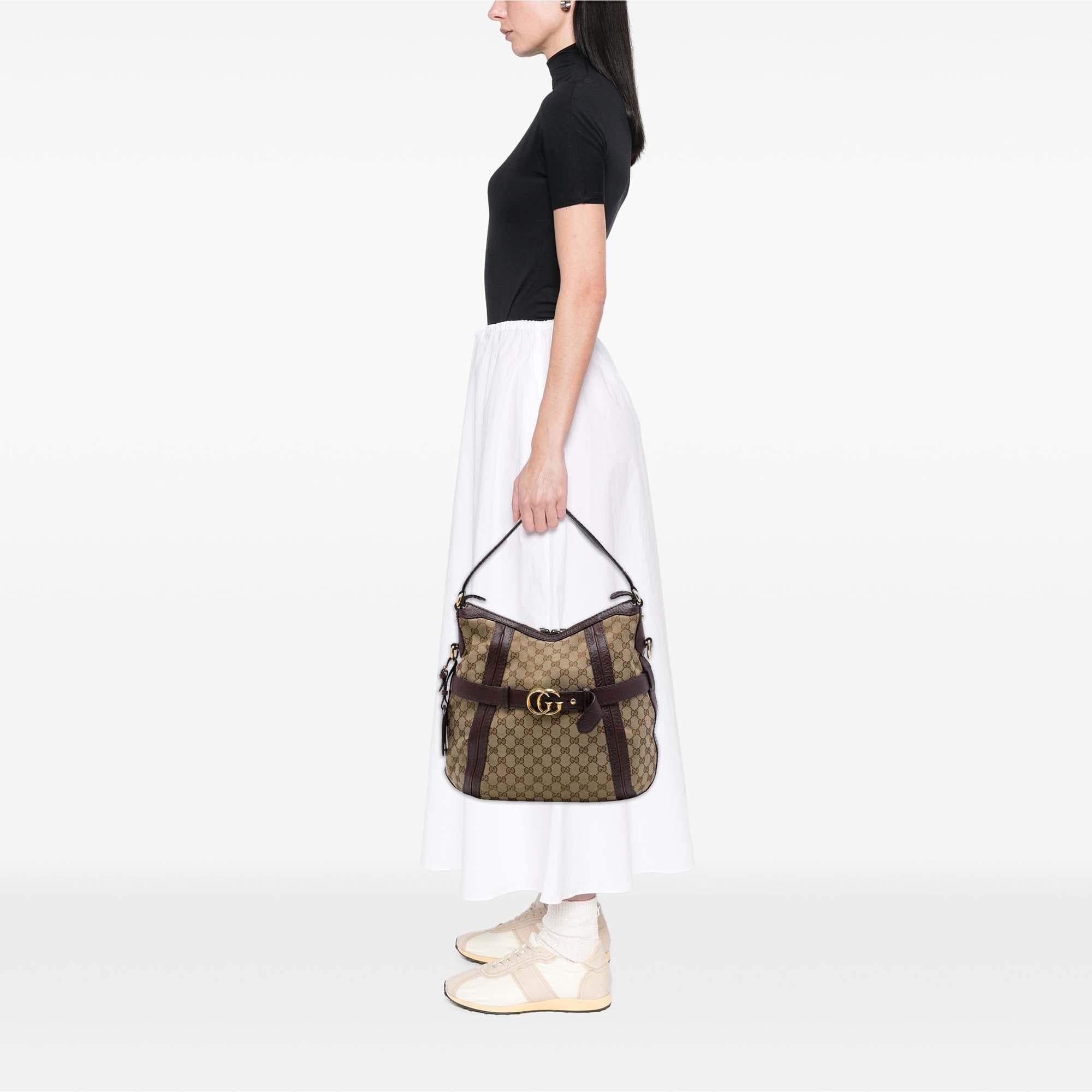 Gucci Medium GG Canvas Running Satchel