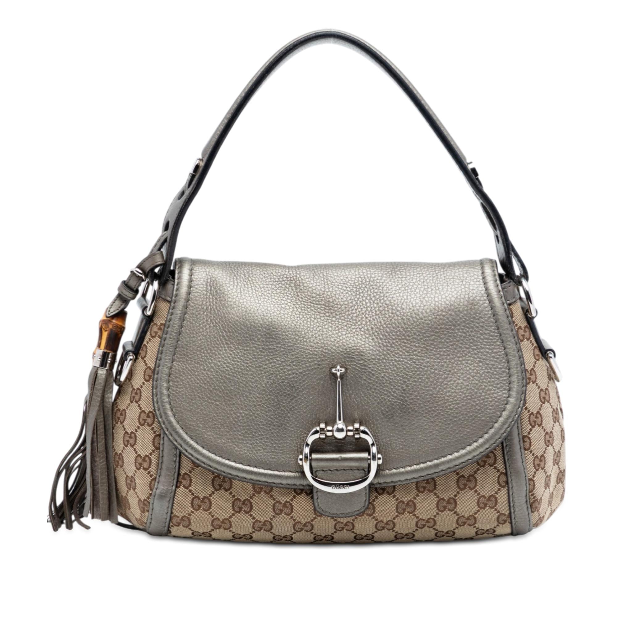 Gucci Medium GG Canvas Techno Horsebit Satchel