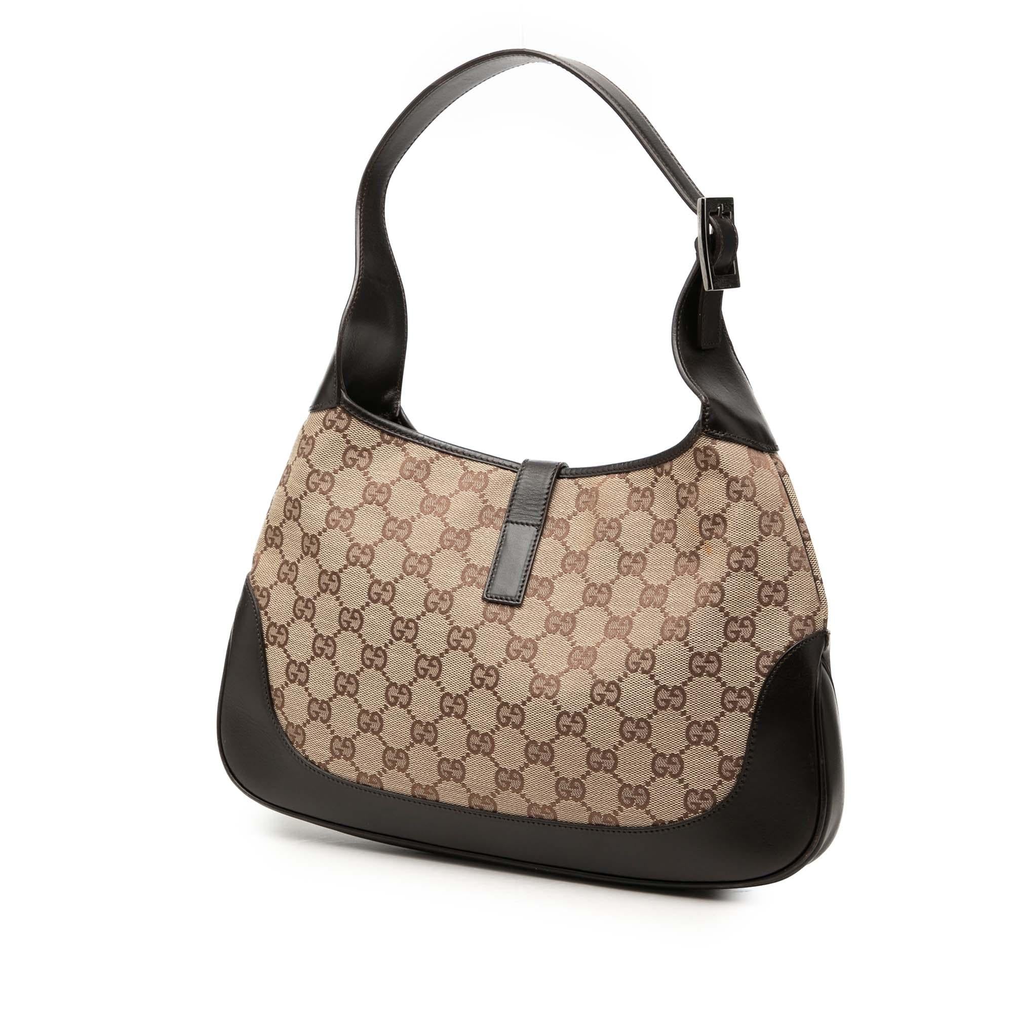 Gucci Medium GG Canvas Web Jackie Shoulder Bag