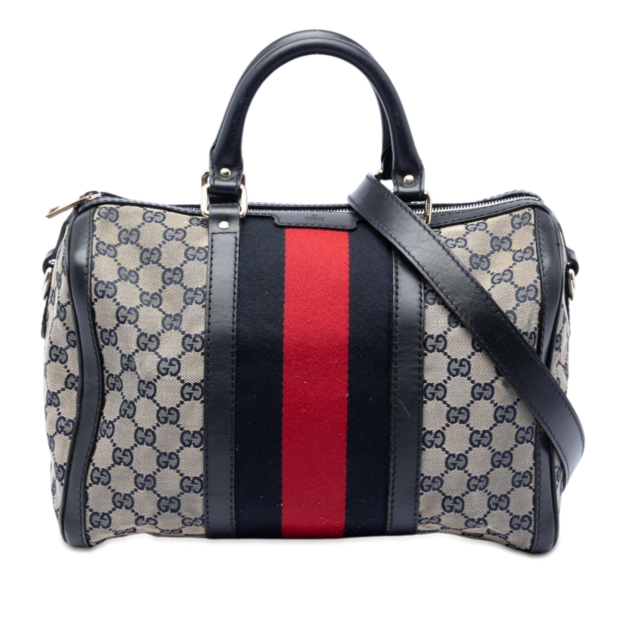Gucci Medium GG Canvas Web Joy Boston Bag