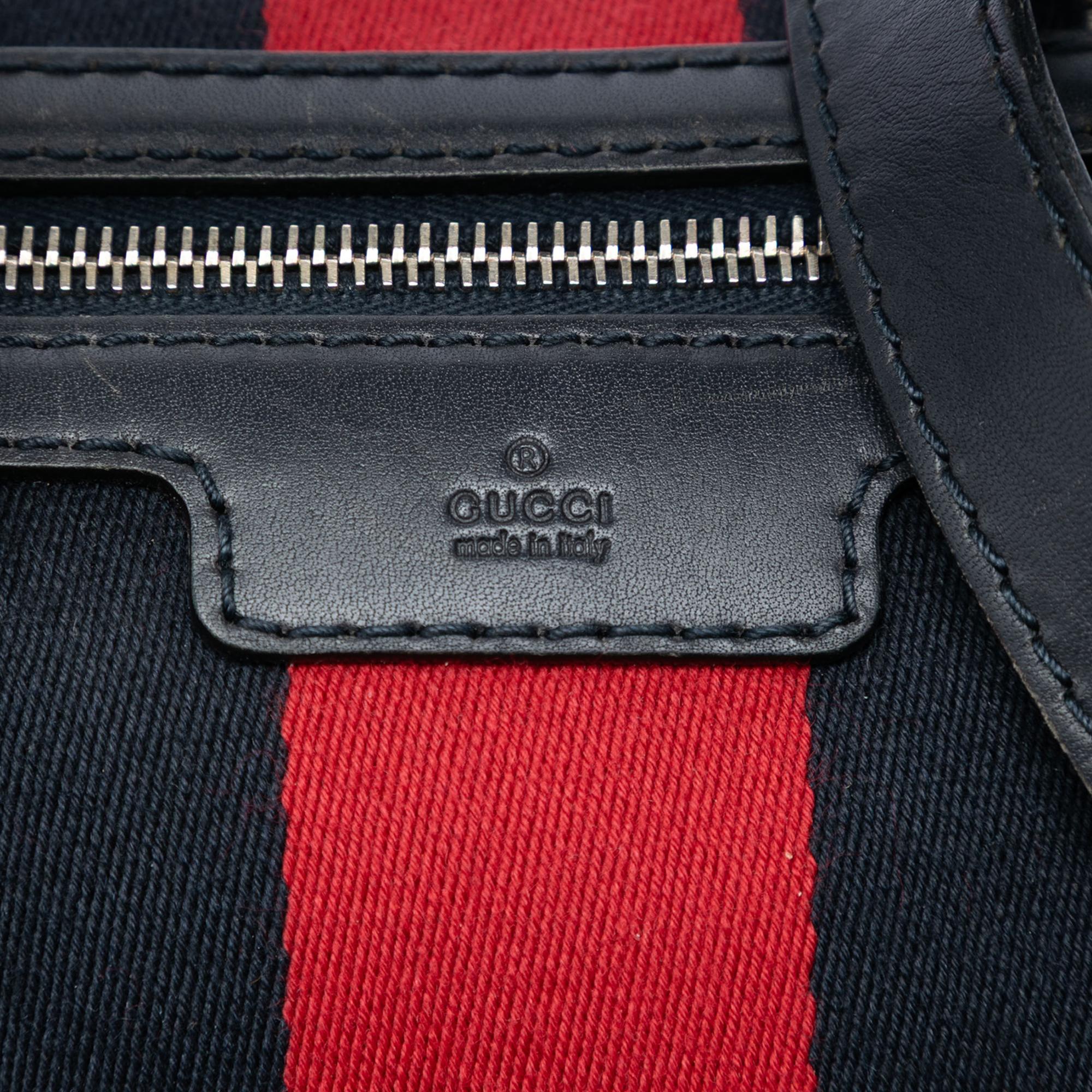 Gucci Medium GG Canvas Web Joy Boston Bag