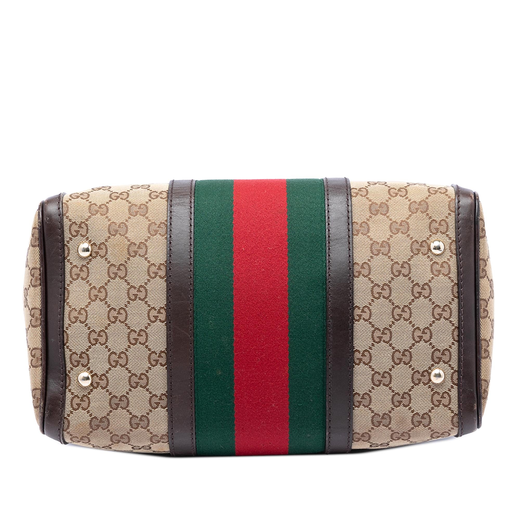 Gucci Medium GG Canvas Web Joy Boston Bag