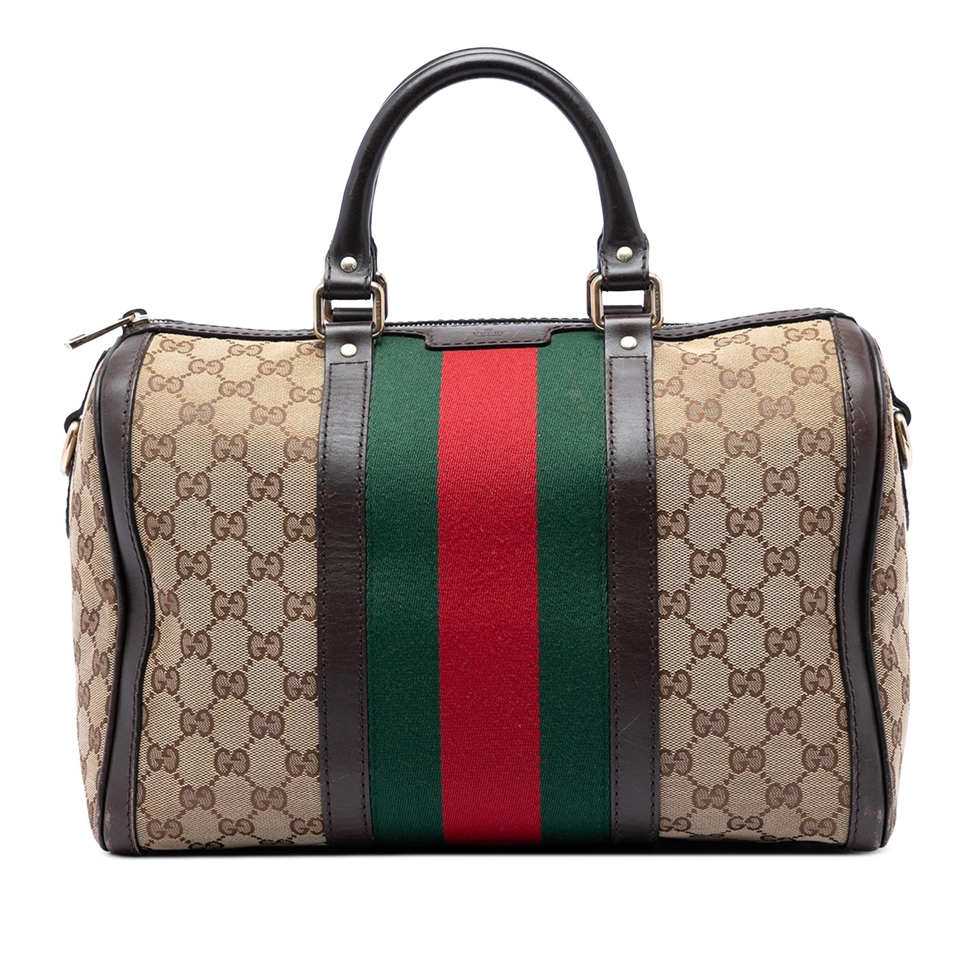 Gucci Medium GG Canvas Web Joy Boston Bag