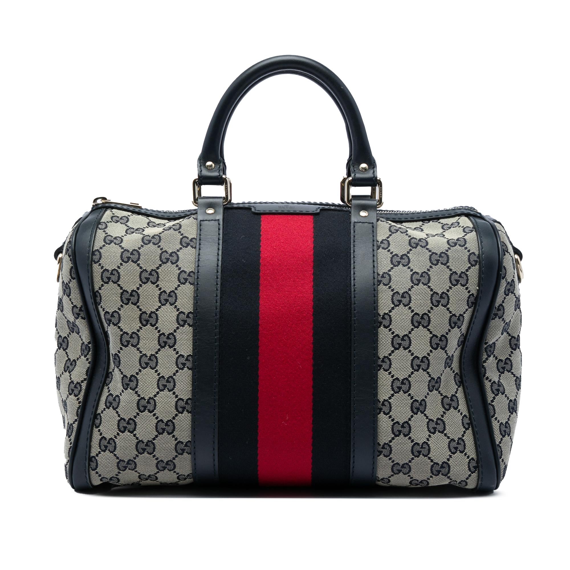 Gucci Medium GG Canvas Web Joy Boston Bag