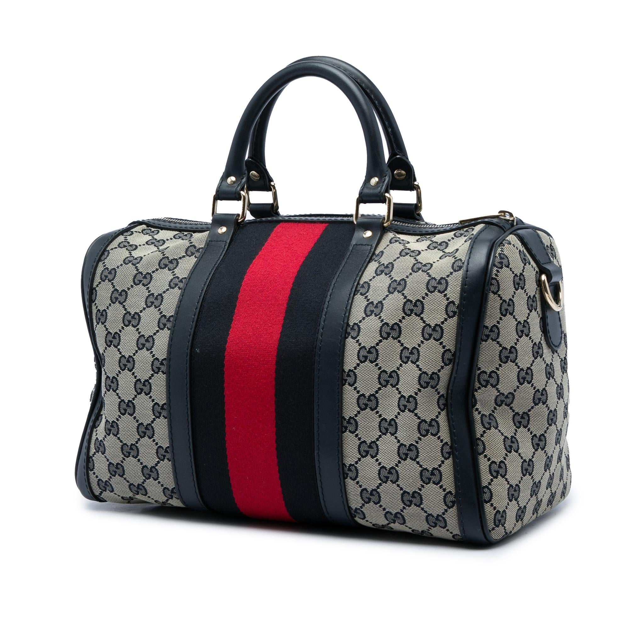 Gucci Medium GG Canvas Web Joy Boston Bag