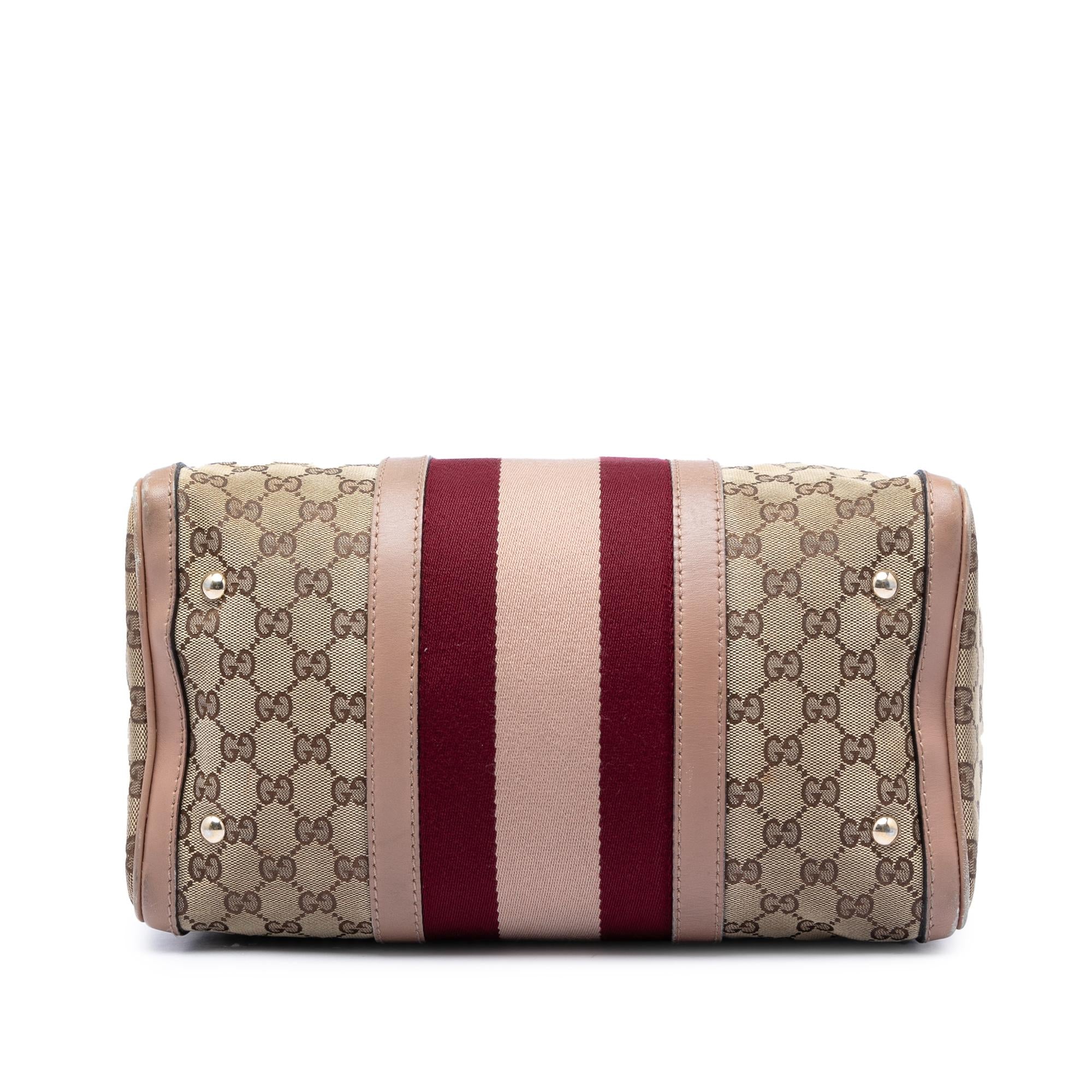 Gucci Medium GG Canvas Web Joy Boston Bag