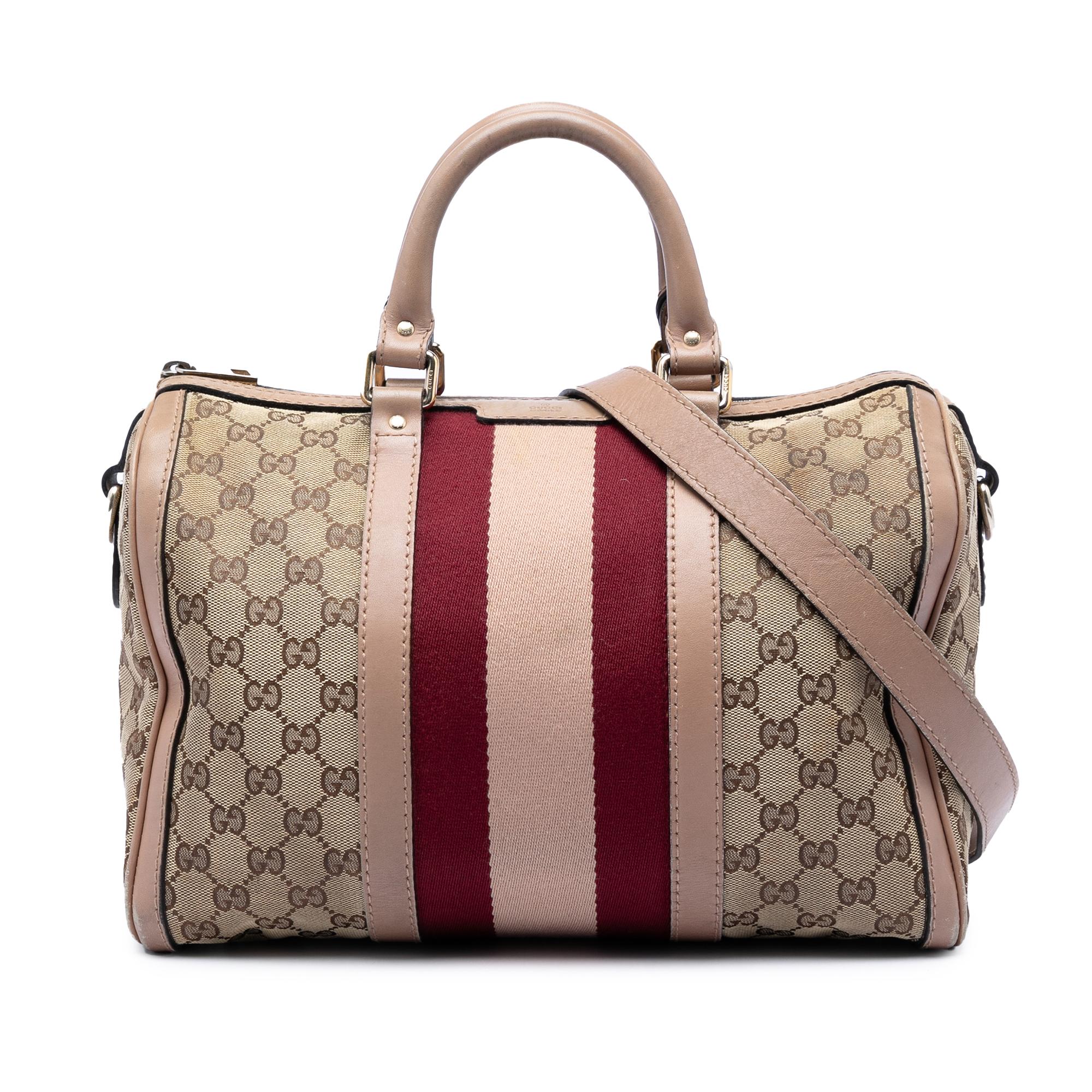 Gucci Medium GG Canvas Web Joy Boston Bag