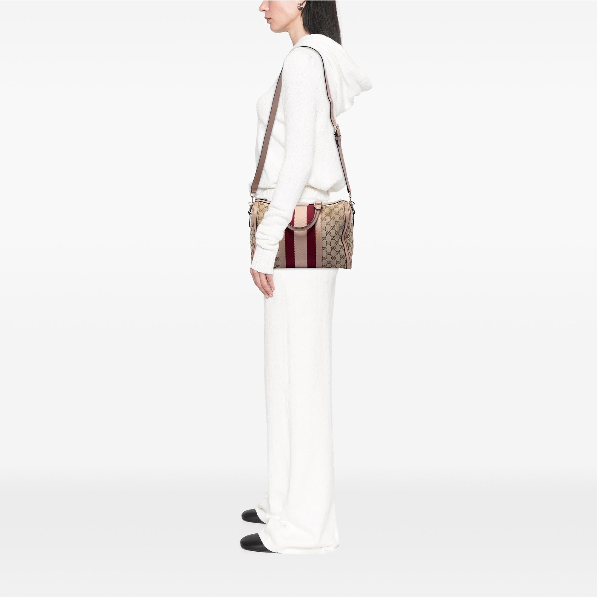 Gucci Medium GG Canvas Web Joy Boston Bag