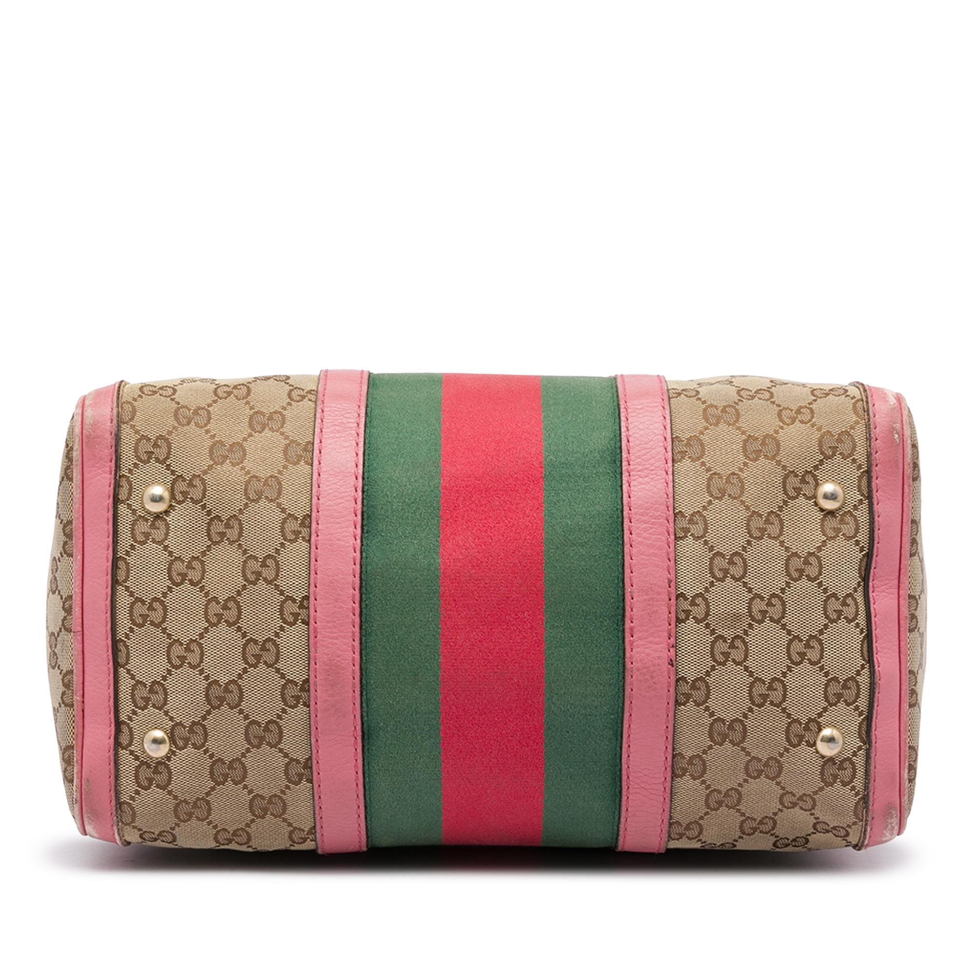Gucci Medium GG Canvas Web Joy Boston Bag